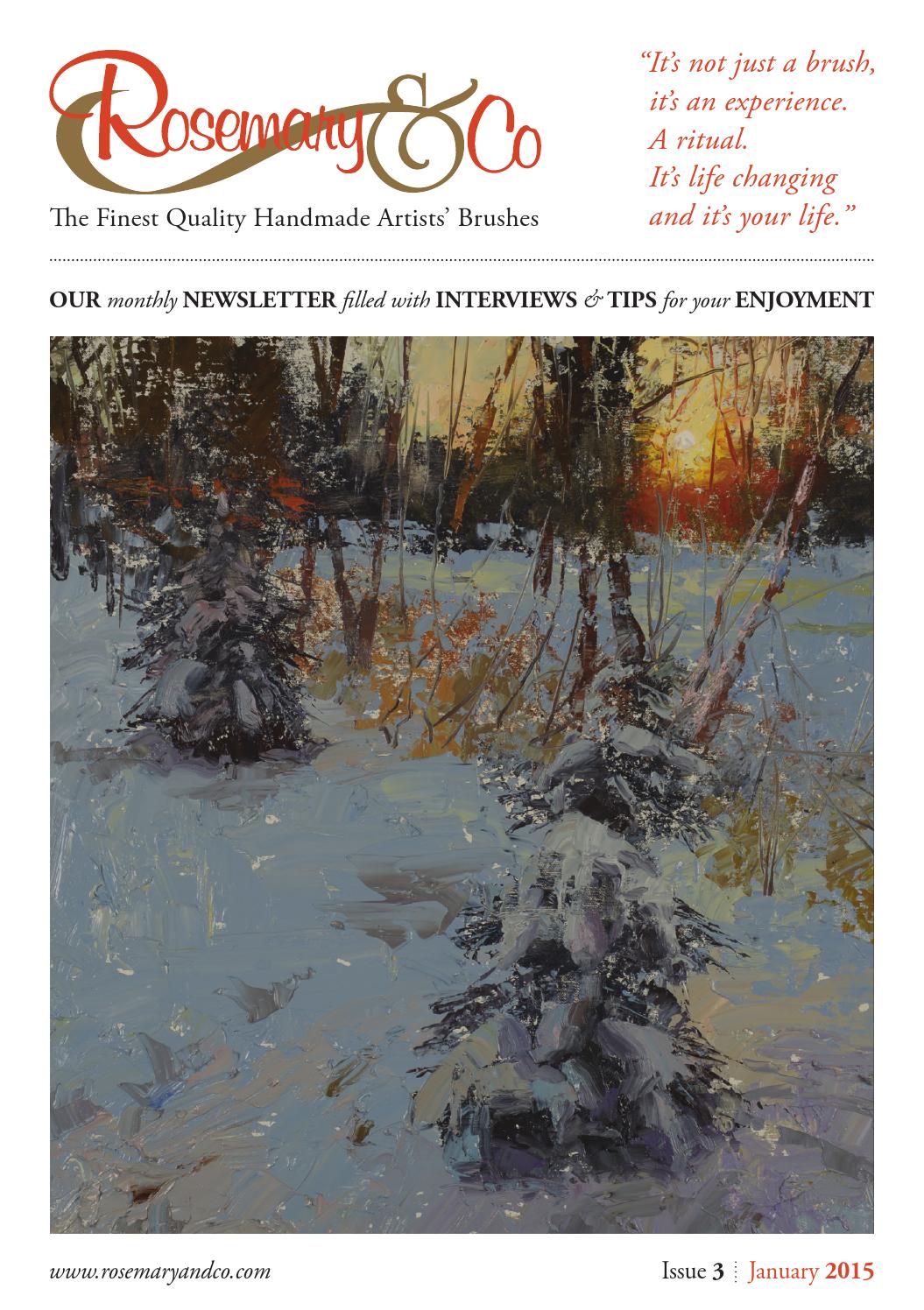 Rosemary & Co Artists' Brushes Newsletter January 2015 by Rosemary