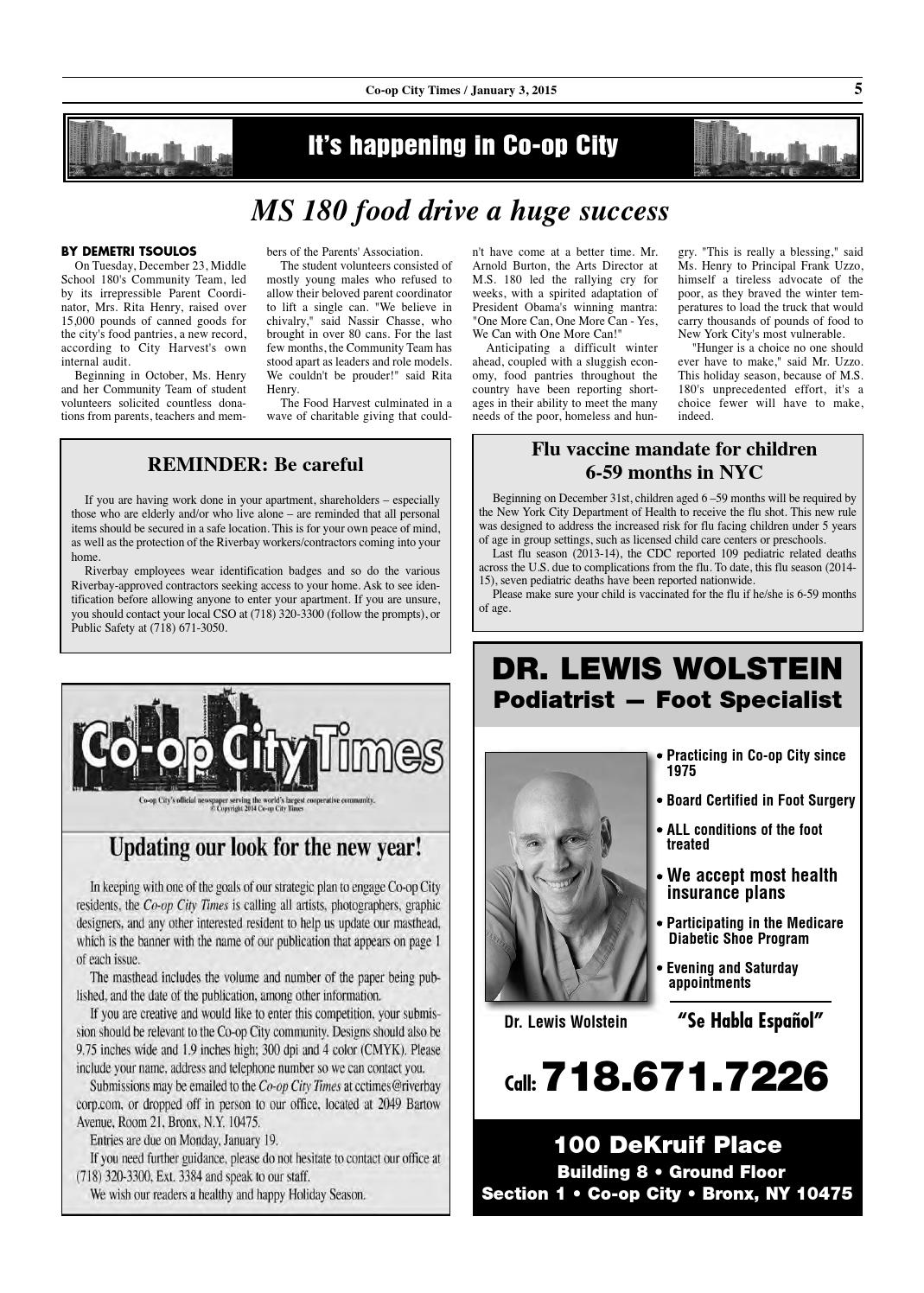 Co Op City Times 01 03 15 By Co Op City Times Issuu