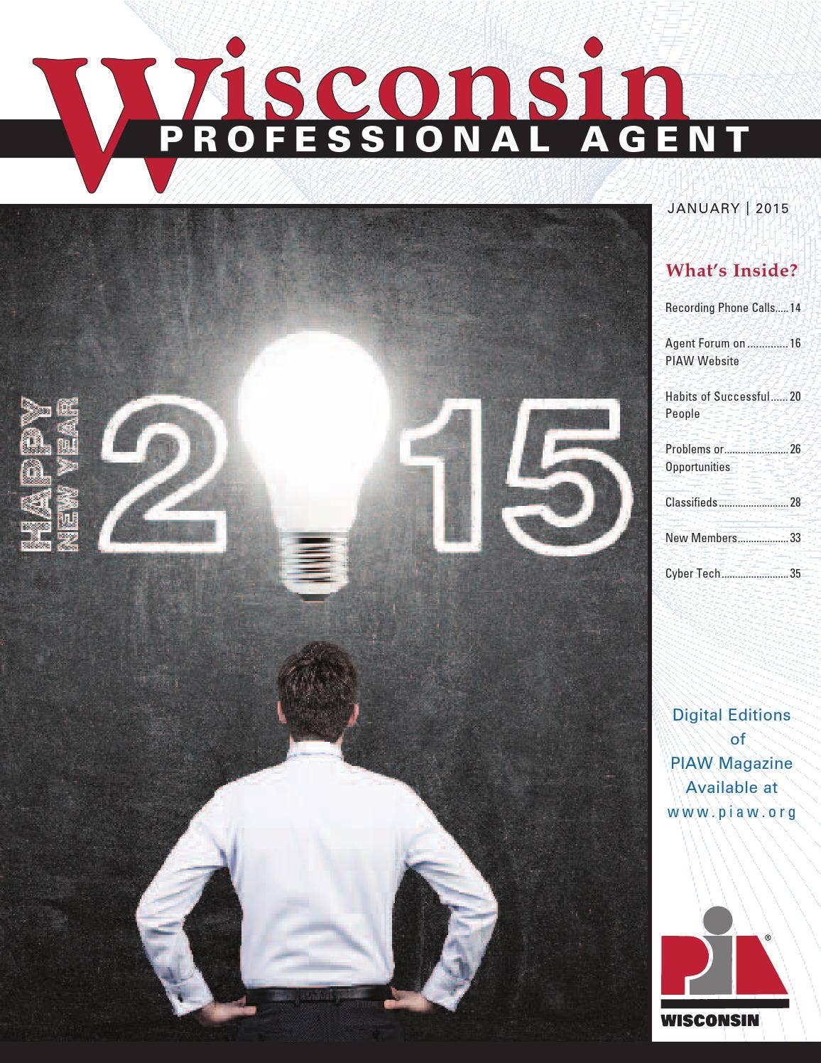January 2015 Wisconsin Professional Agent by Professional Insurance ...
