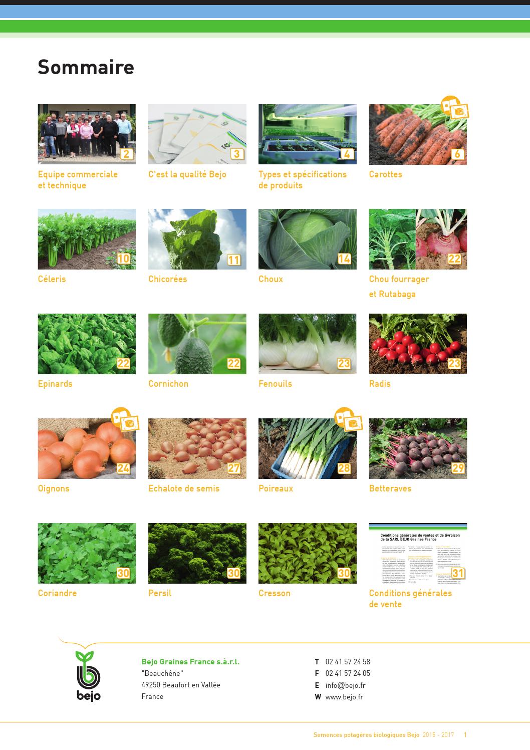 Bejo Catalogue Biologique 2015 2017 by Bejo Zaden Issuu
