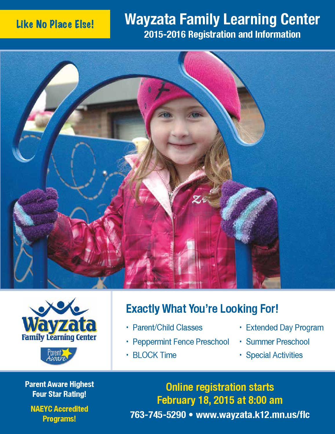 20152016 Family Learning Center Catalog by Wayzata Public Schools Issuu