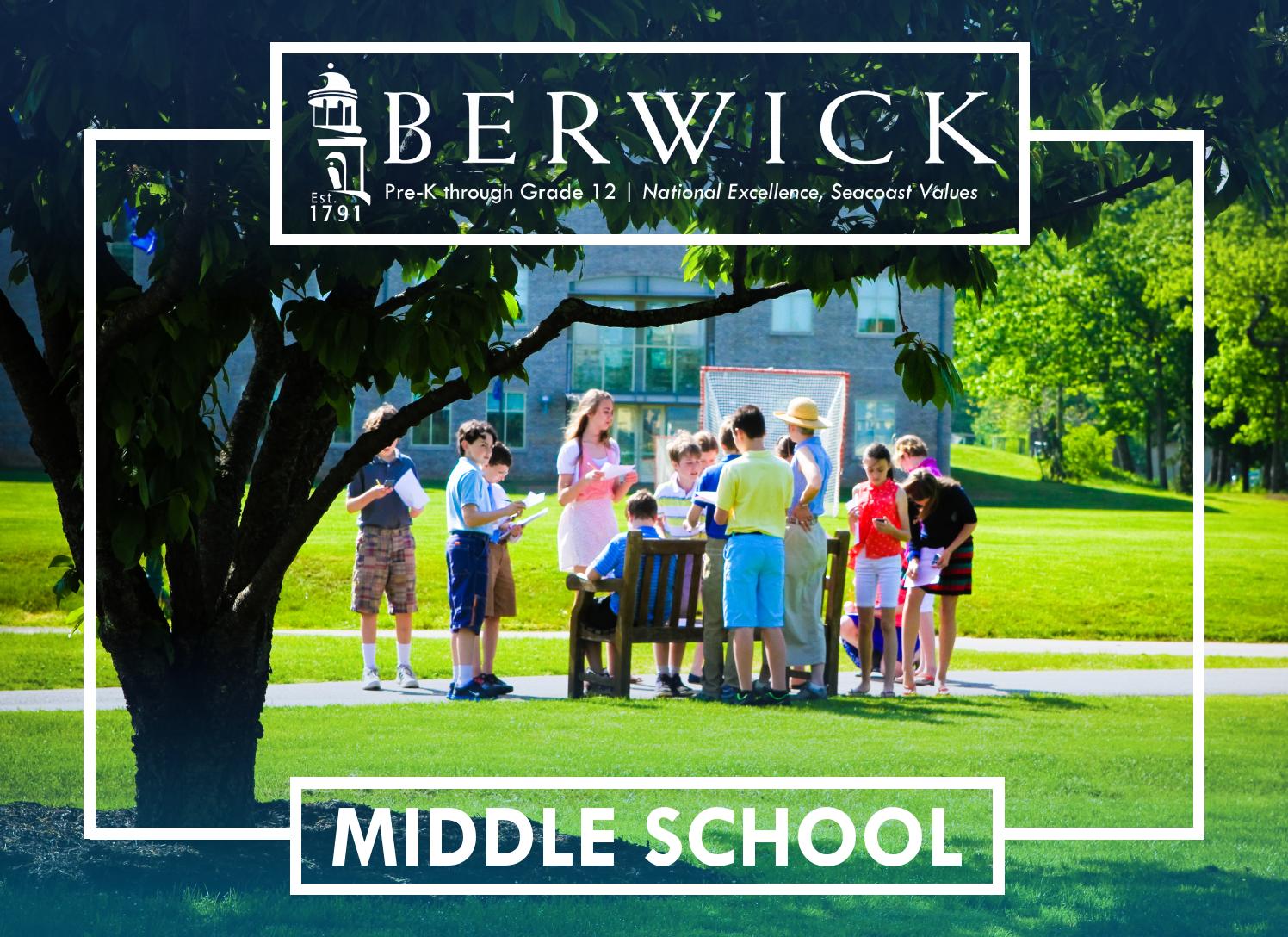 Berwick Academy Middle School Viewbook by Berwick Academy Issuu