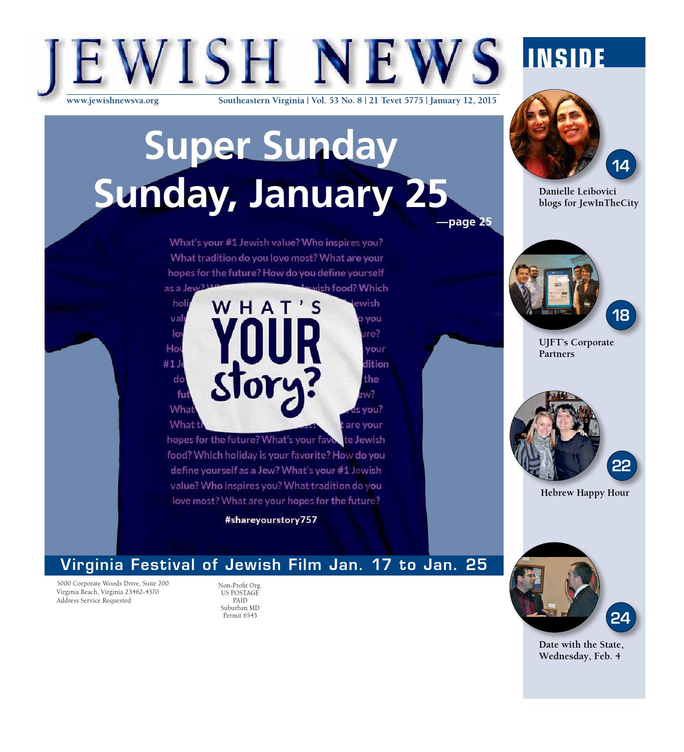 Jewish News Jan 12, 2015 by United Jewish Federation of Tidewater - Issuu