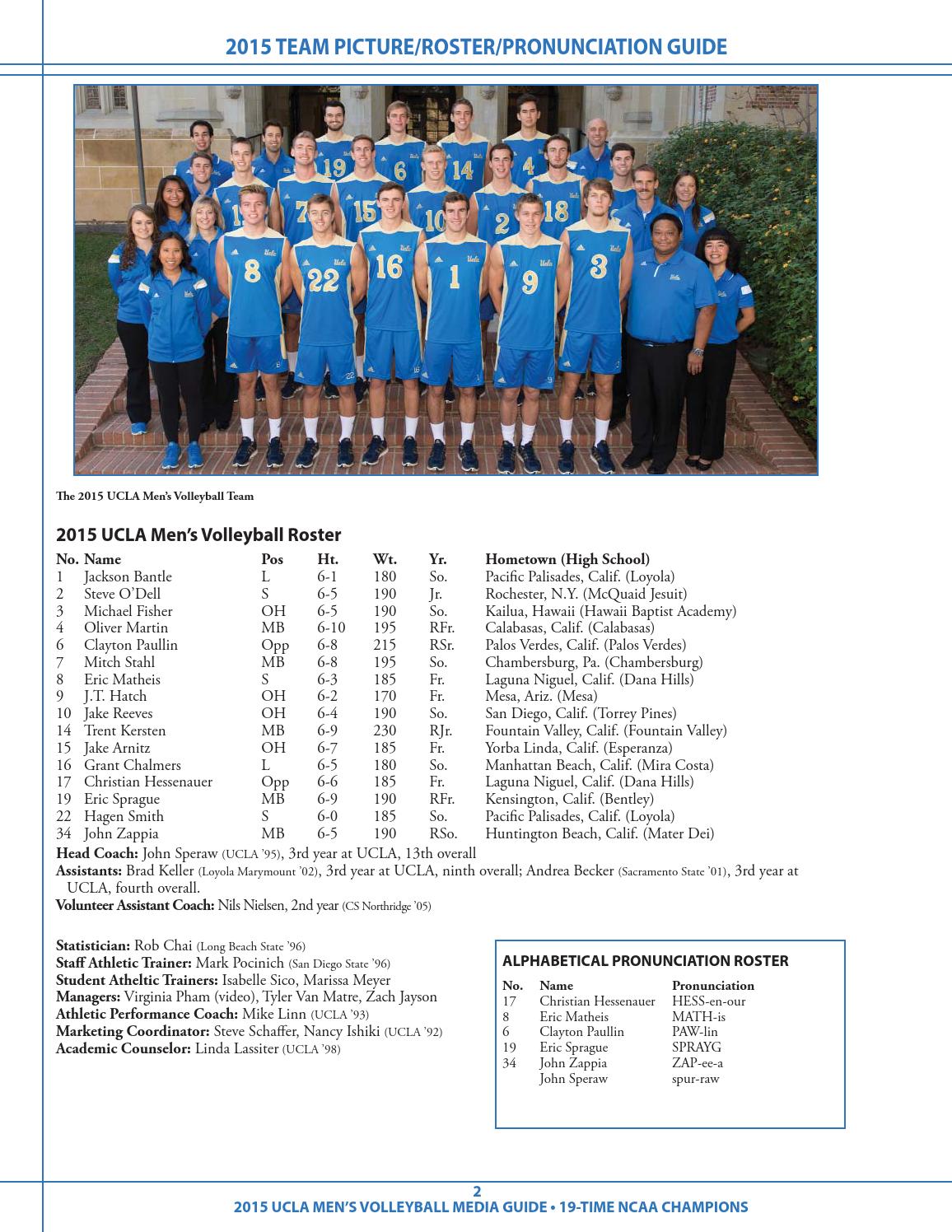 2015 UCLA Men's Volleyball Media Guide by UCLA Athletics Issuu