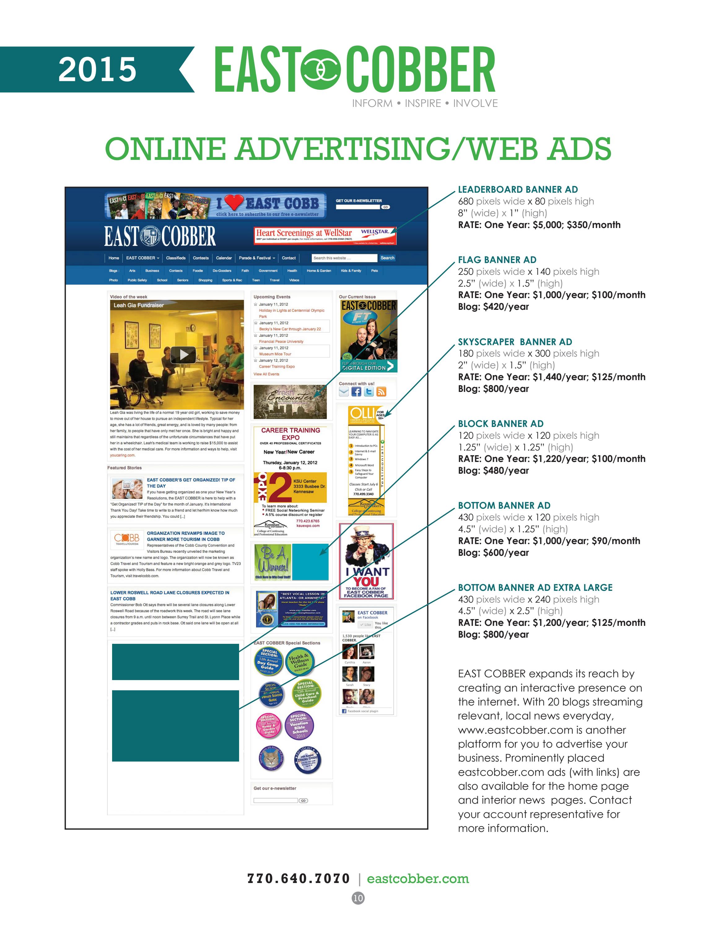 2015 Online Web Ads By East Cobber Magazine Issuu