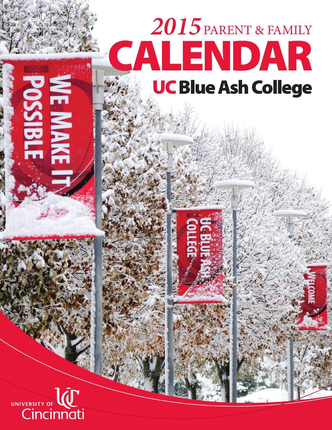 UC Blue Ash College 2015 Parent Calendar By UC Blue Ash Issuu