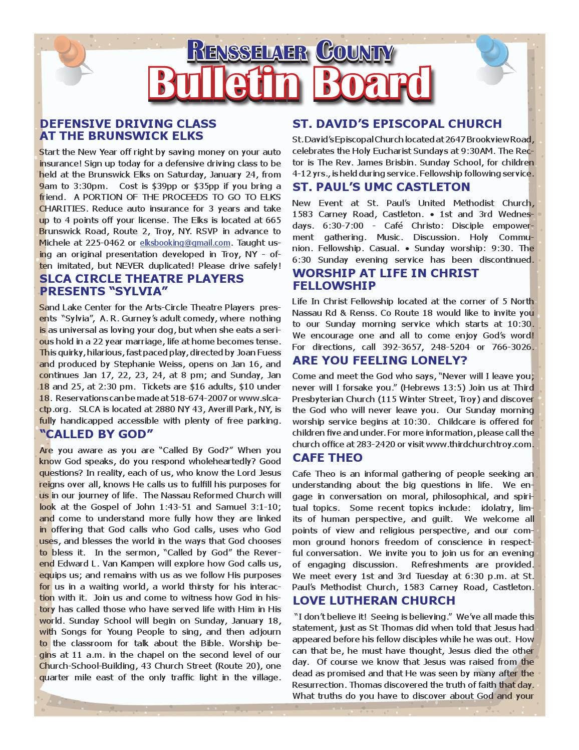 Rensselaer County Bulletins 011515 by Capital Region Weekly Newspapers