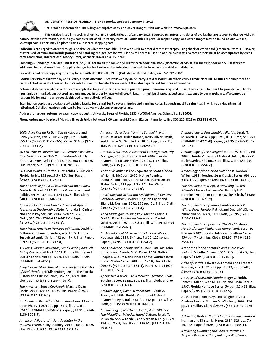 Florida Titles by University Press of Florida Issuu
