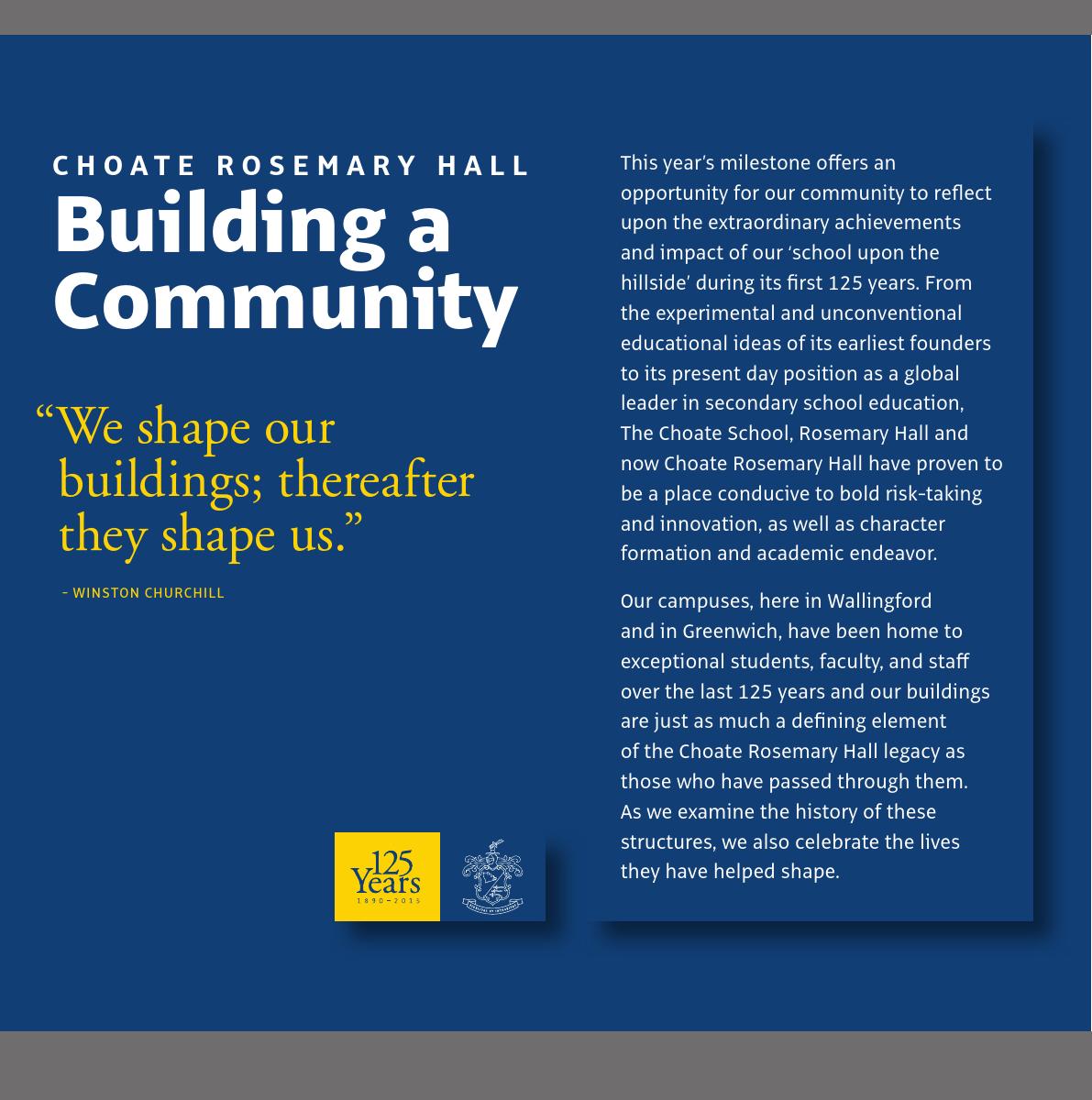 Celebrating 125 Years Building a Community by Choate Rosemary Hall