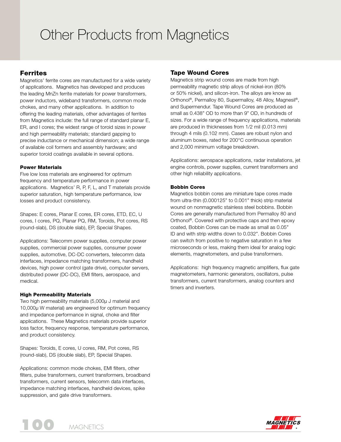2015 Powder Core Catalog by Issuu