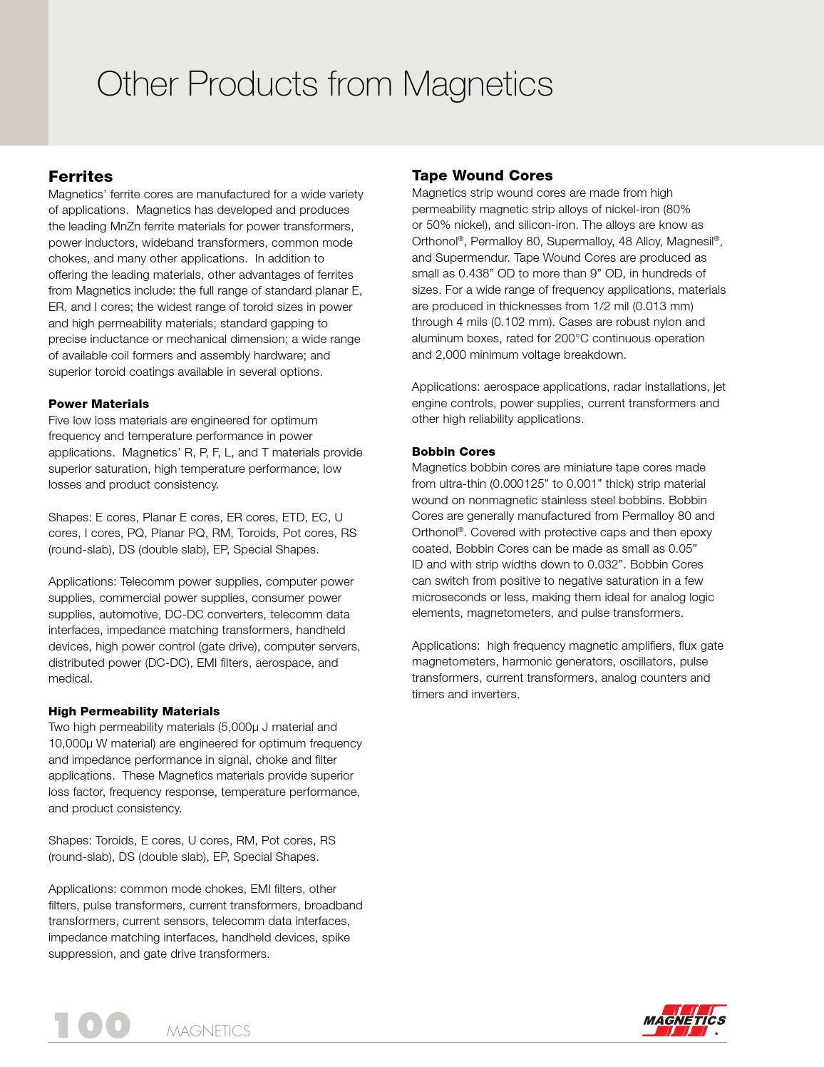 2015 Powder Core Catalog by Issuu