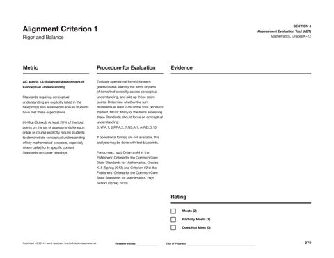 Toolkit for Evaluating the Alignment of Instructional and Assessment ...