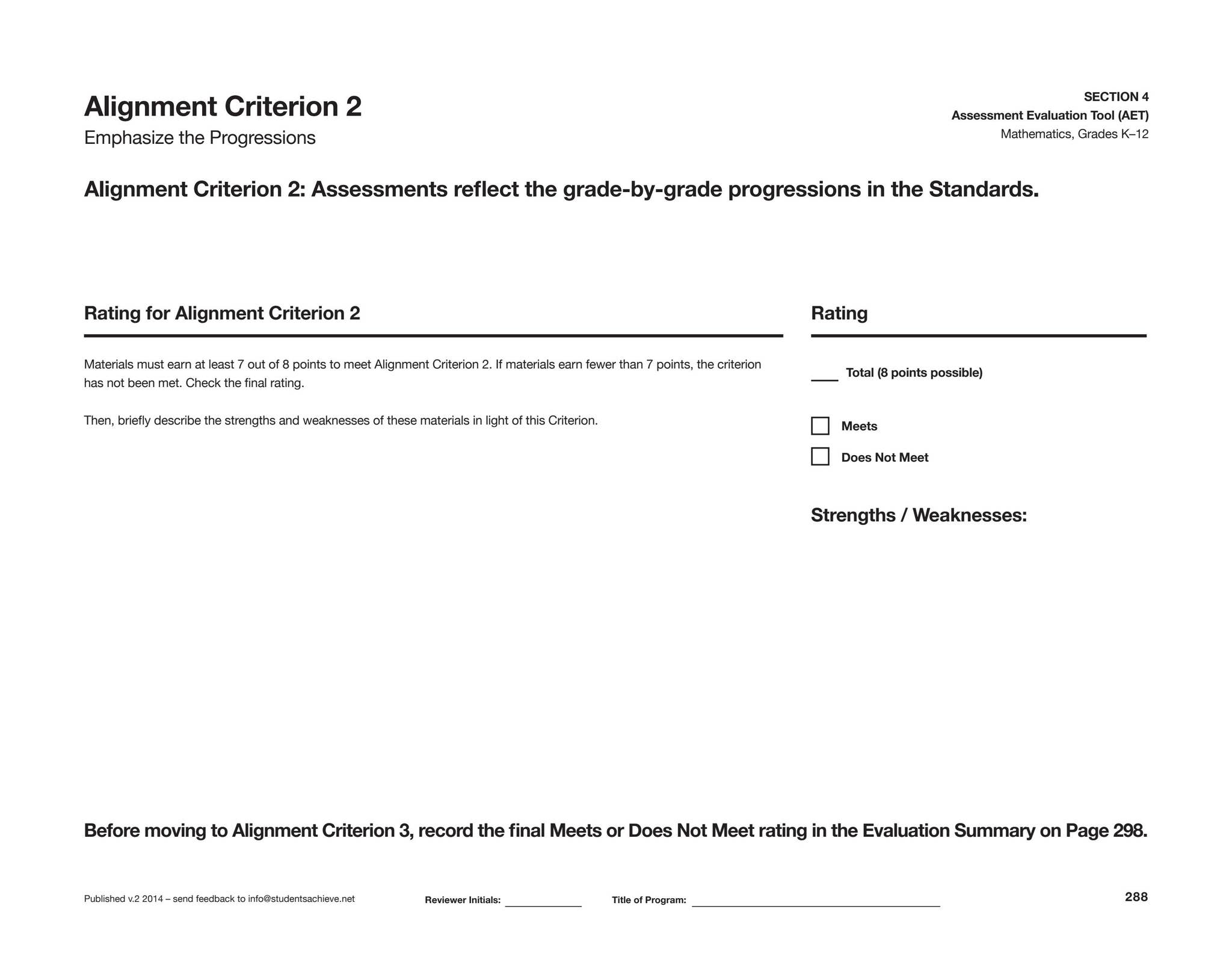 Toolkit for Evaluating the Alignment of Instructional and Assessment ...
