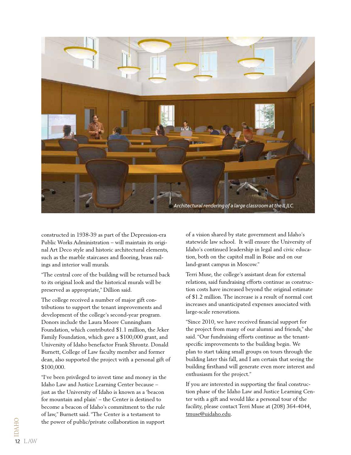 Idaho Law College of Law University of Idaho by The University of
