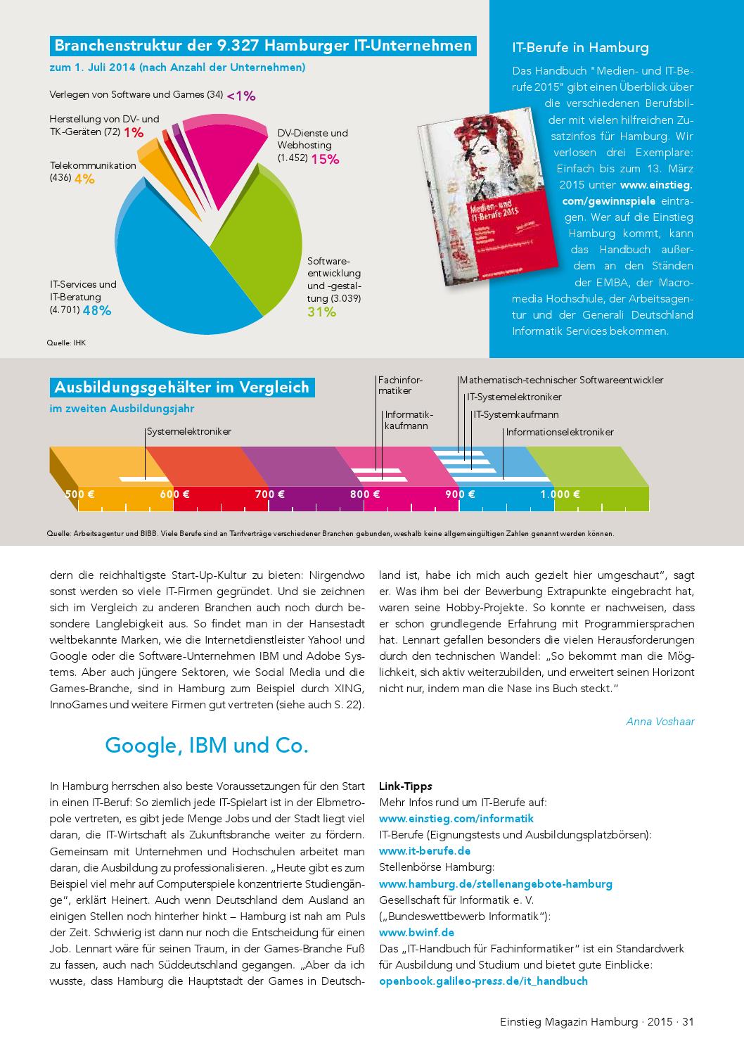Einstieg Magazin - Regionalausgabe Hamburg 2015 by Einstieg GmbH - Issuu