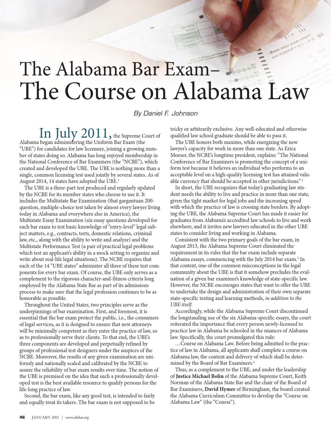 The alabama lawyer january 2015 (reduced size) by Alabama State Bar
