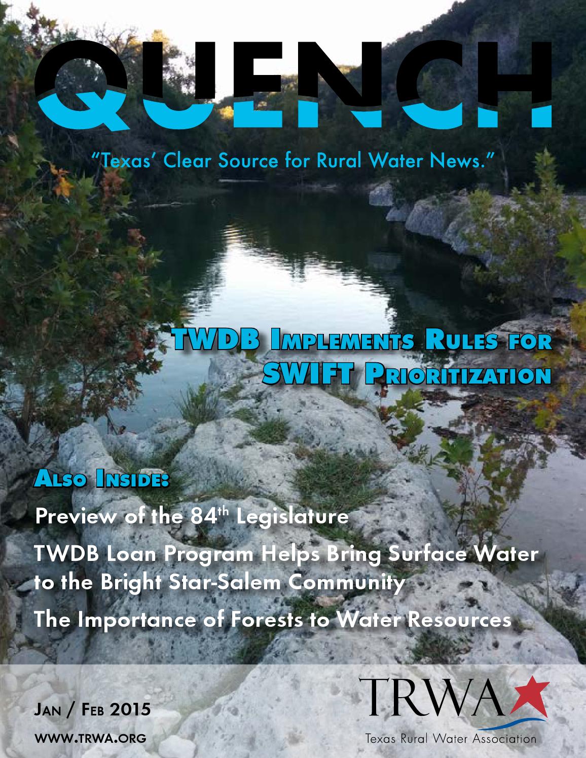 Quench January/February 2015 by Texas Rural Water Association Issuu