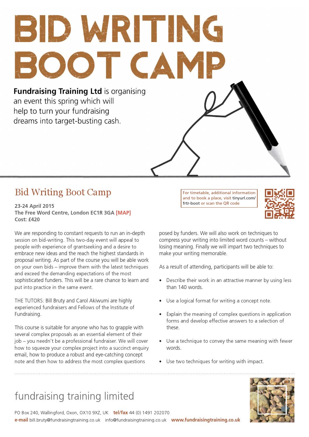 Bid Writing Flyer By Rob Bowker Issuu