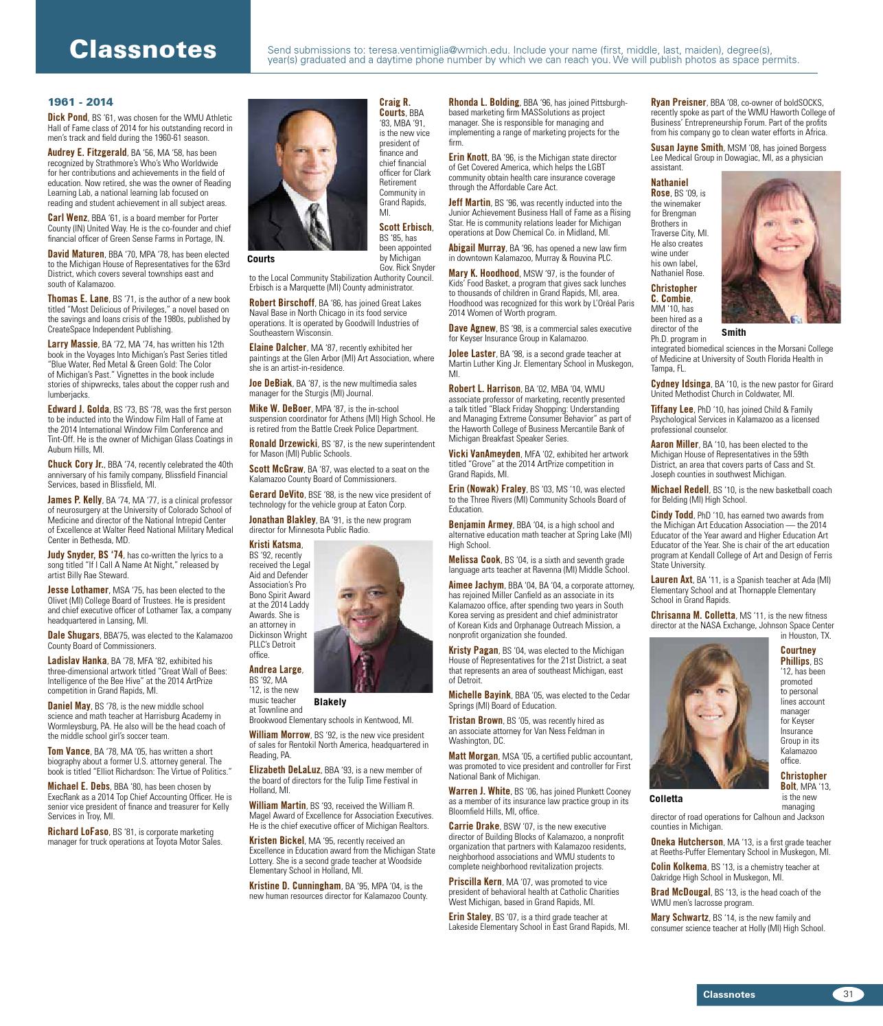 Winter 2015 by Western Michigan University - Issuu