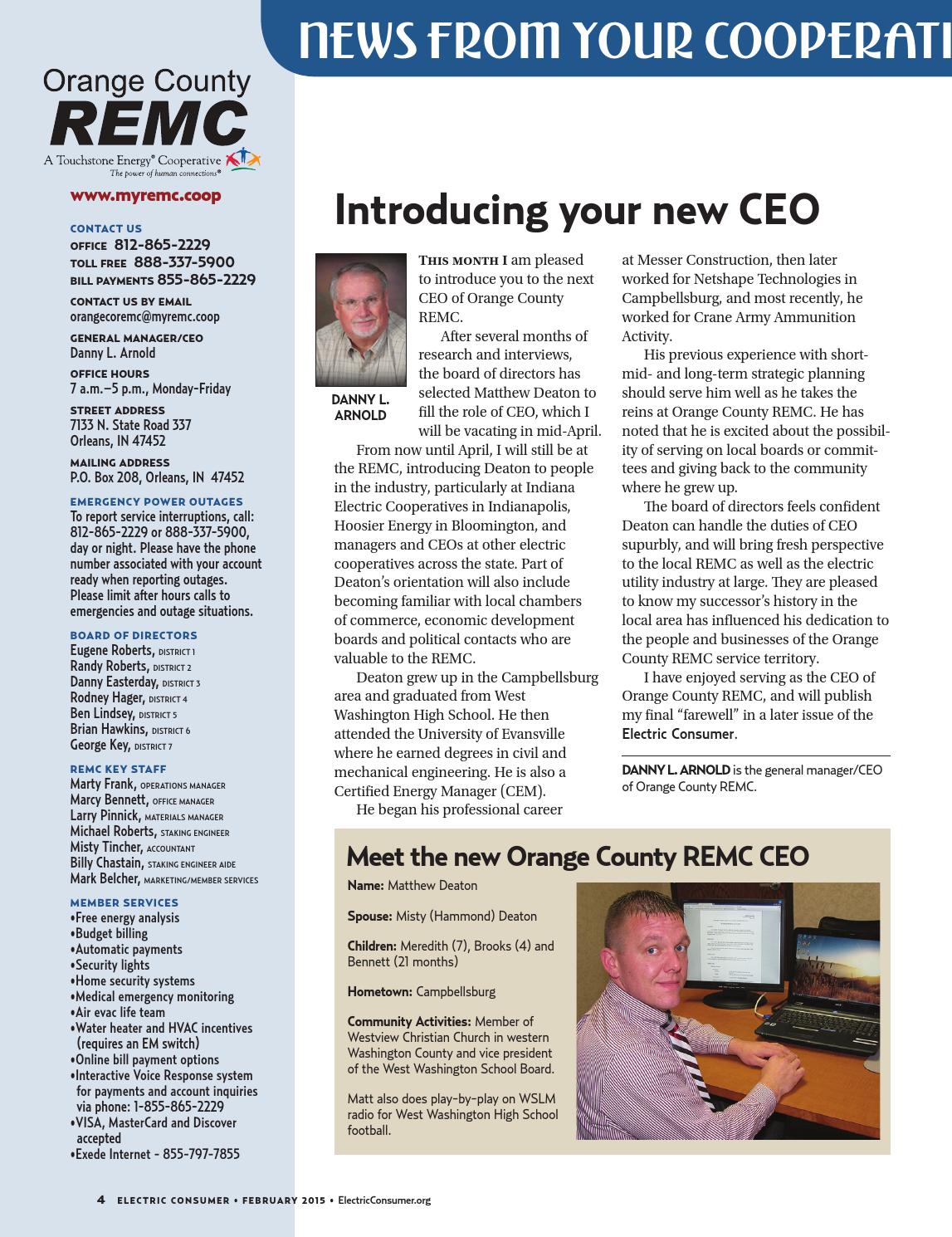 2015 February Orange County REMC Newsletter by Inside Information Issuu
