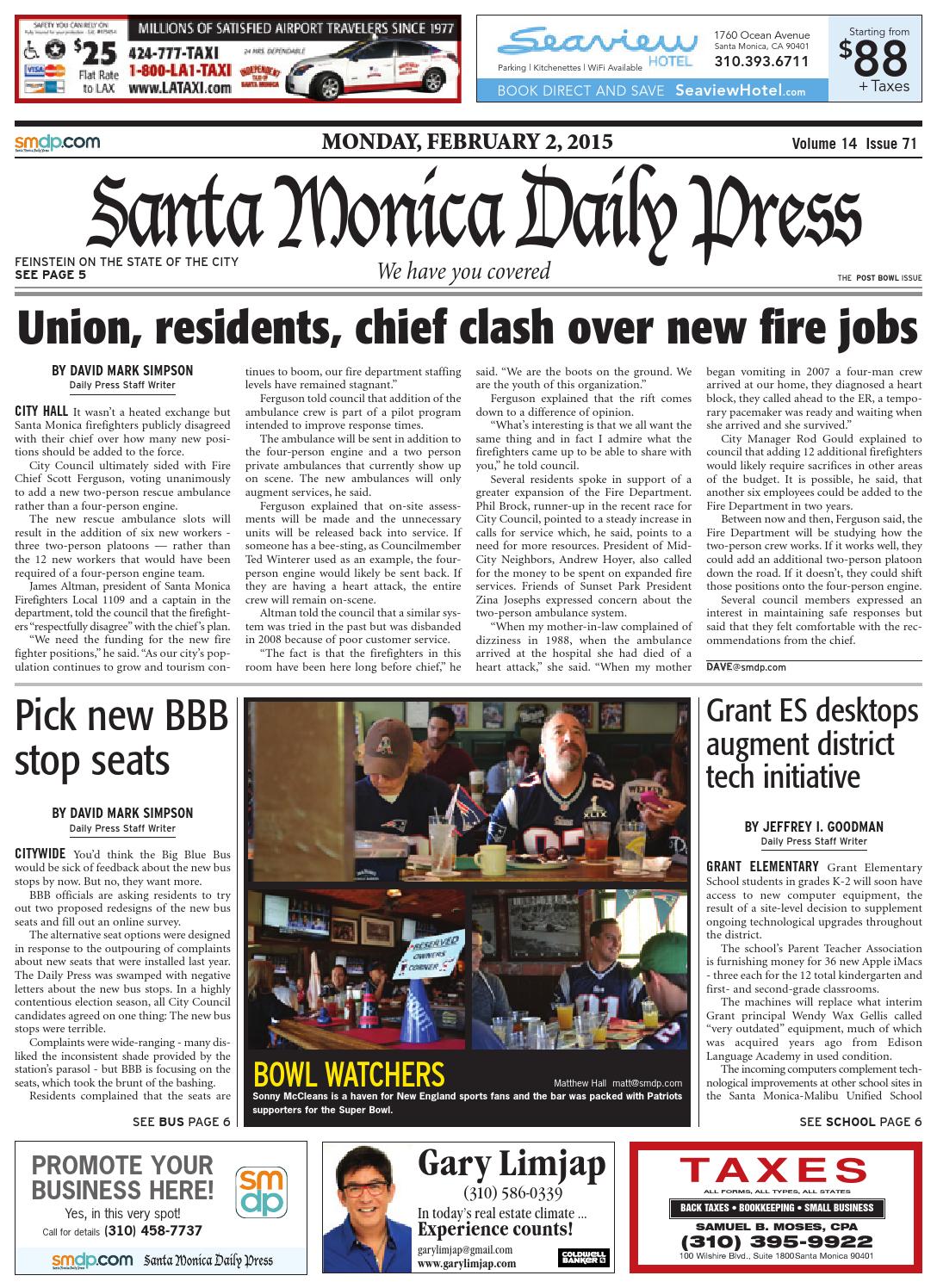 Santa Monica Daily Press Feburary 2 2015 By Santa Monica Daily Press Issuu Submitted 4 years ago by nebuchadnezzer2. issuu