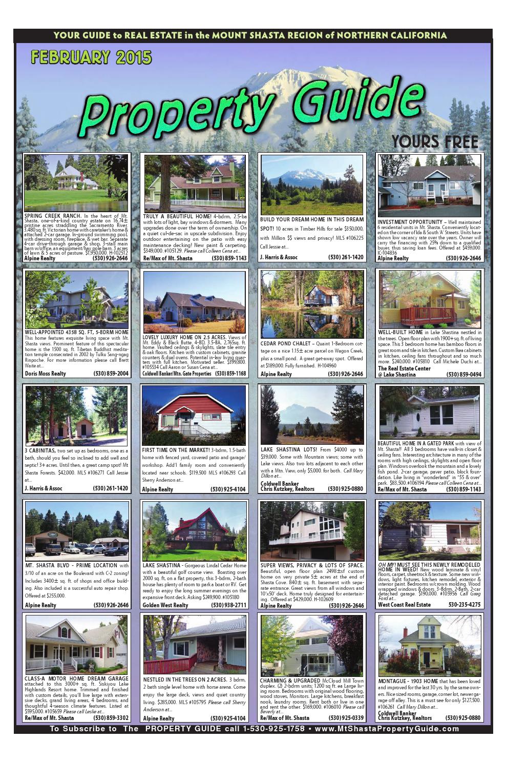 Mt. Shasta Property Guide Feb15 by The Property Guide Issuu