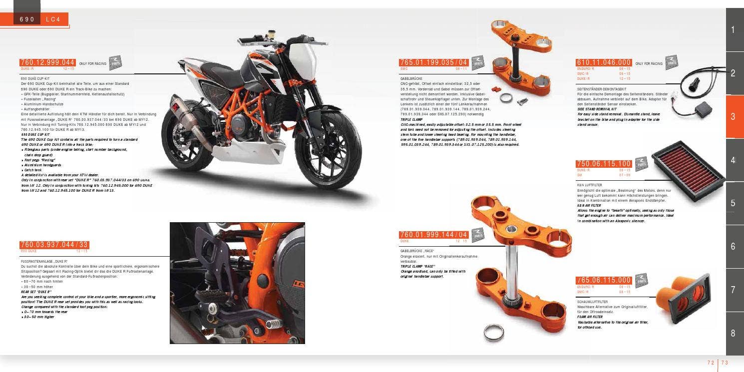 KTM Power Parts ‘15 Duke 690R シート KTM PowerParts Street 2015 English / Deutsch by KTM GROUP