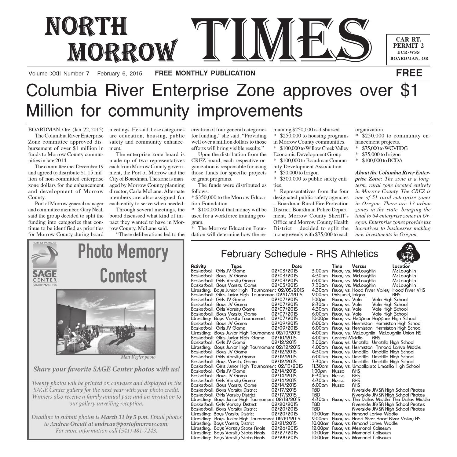 North Morrow Times February 2015 By North Morrow Times Issuu