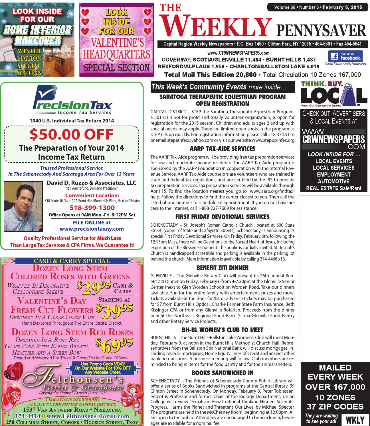 The Weekly Pennysaver 020515 by Capital Region Weekly Newspapers Issuu