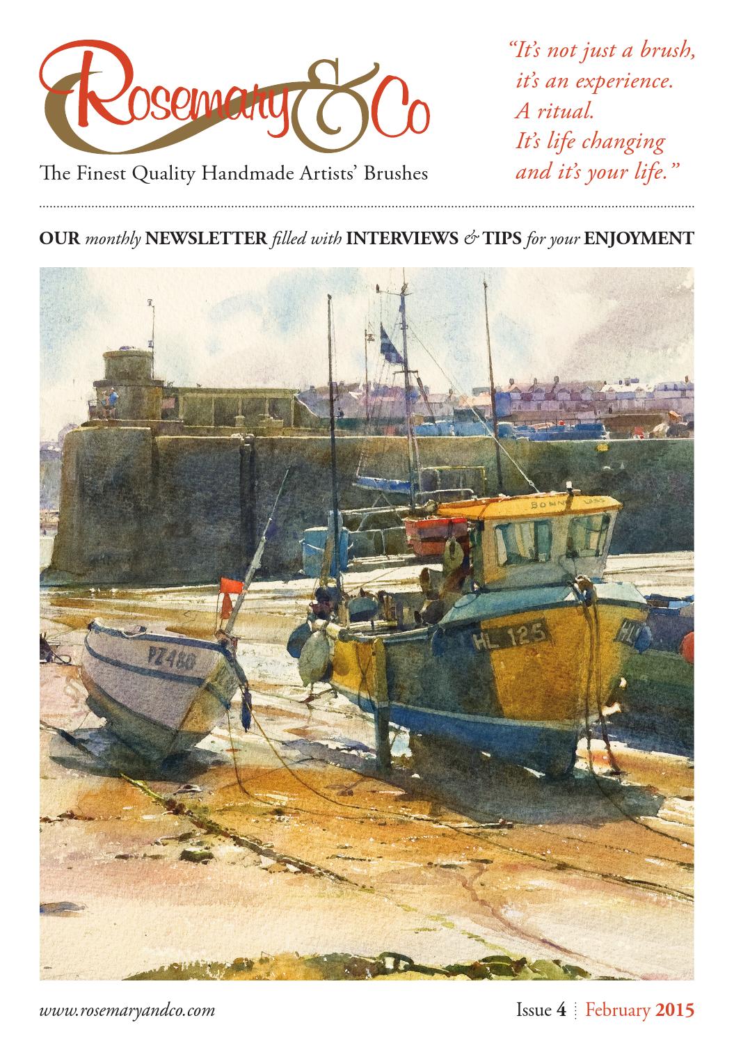 Newsletter February 2015 Rosemary & Co Artists' Brushes by Rosemary