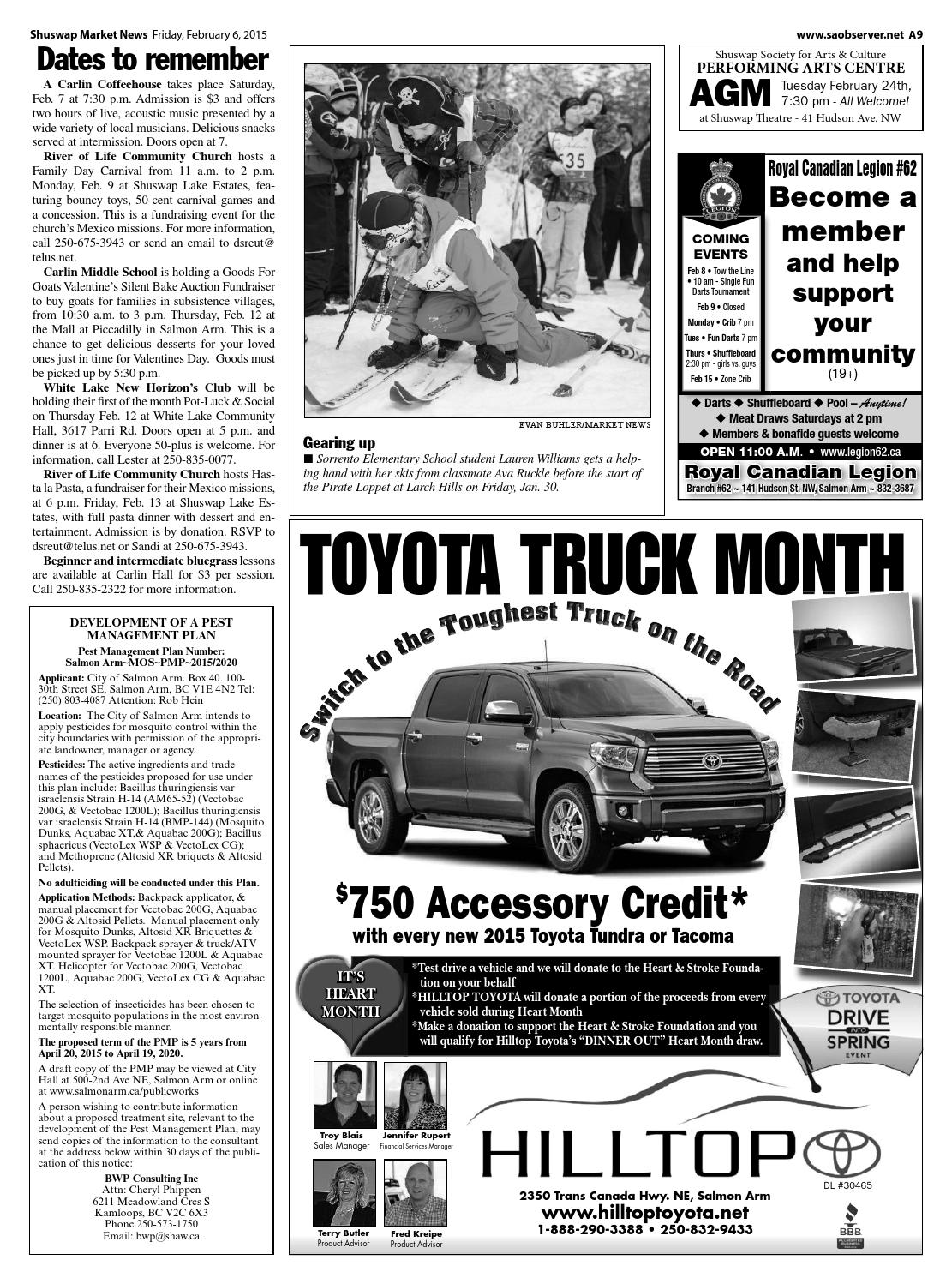 Salmon Arm Toyota >> Salmon Arm Observer February 06 2015 By Black Press Media Salmon Arm Toyota >> Salmon Arm Observer February 06 2015 By Black Press Media