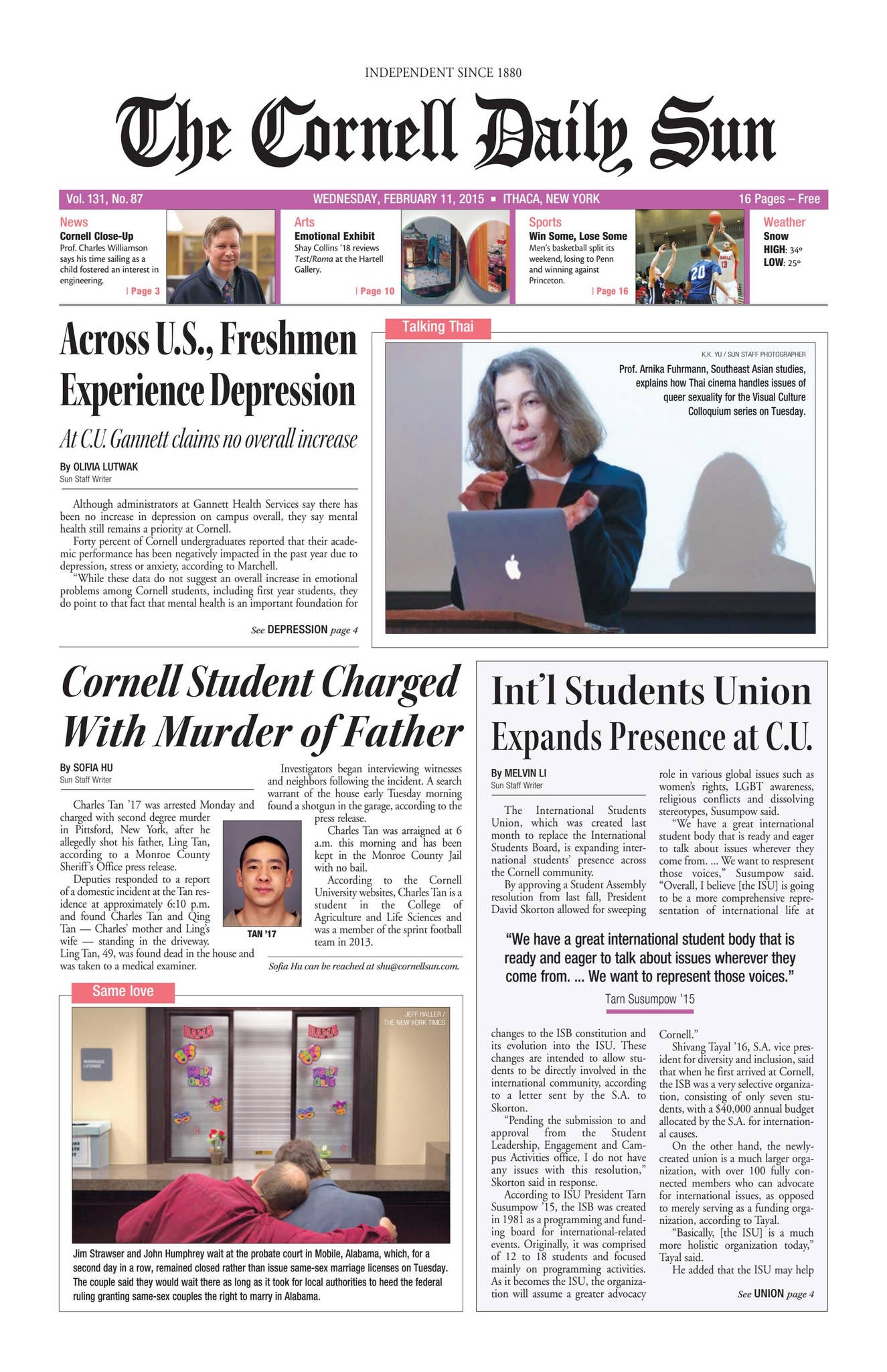 02 11 14 entire issue lo res by The Cornell Daily Sun - Issuu