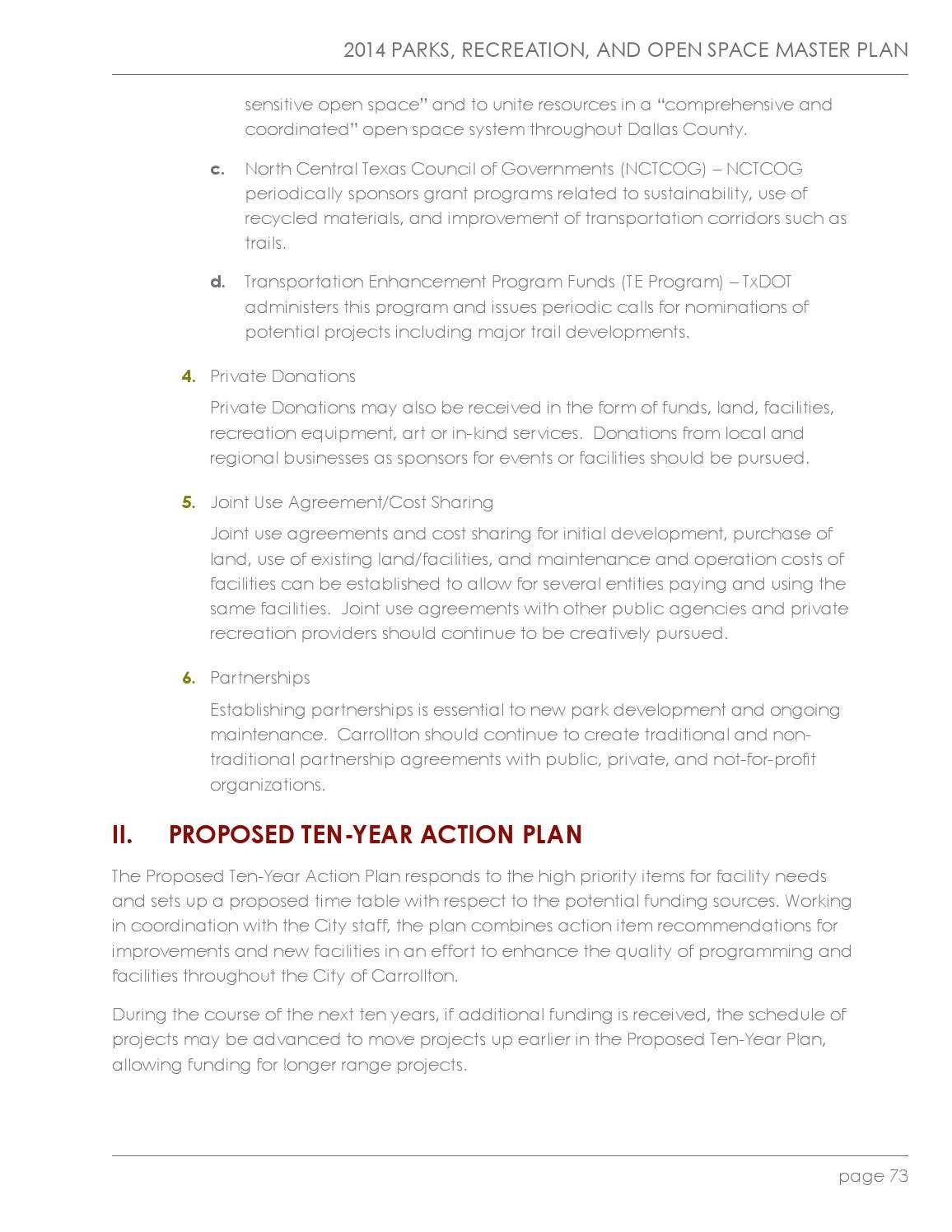 Park master plan updated jan 2015 by City of Carrollton - Issuu