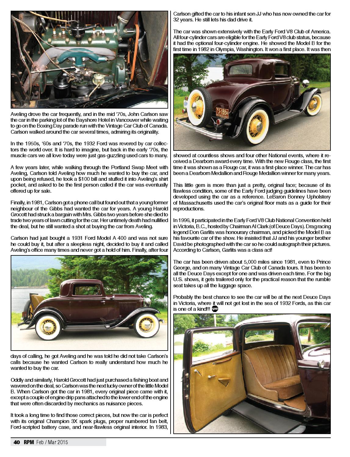 early v8 fords for sale on Rpm Feb Mar 2015 Issuu By Rpm Canada Issuu
