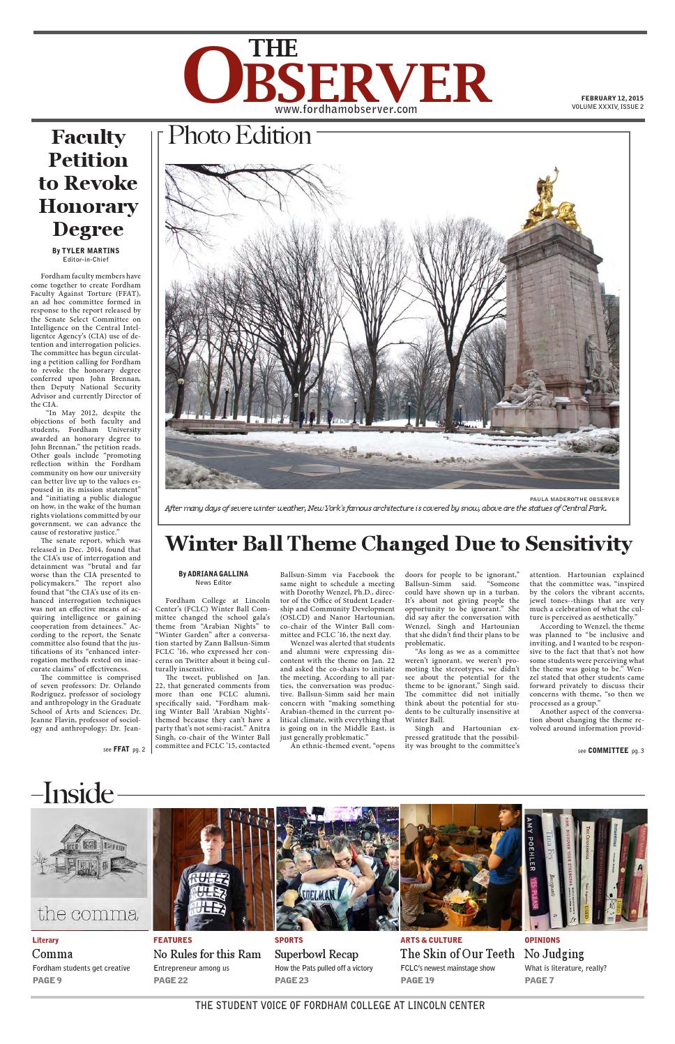 Fordham Observer Issue 2 by Fordham Observer Issuu