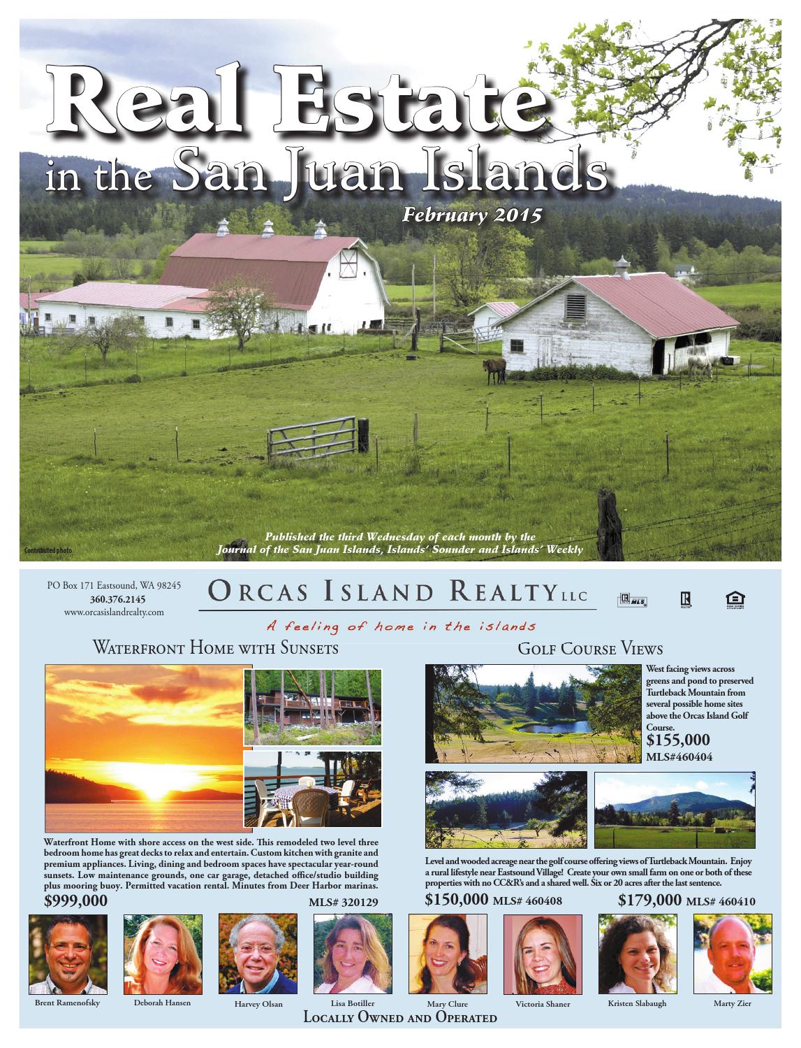 Real Estate in the San Juan Islands February 2015 by