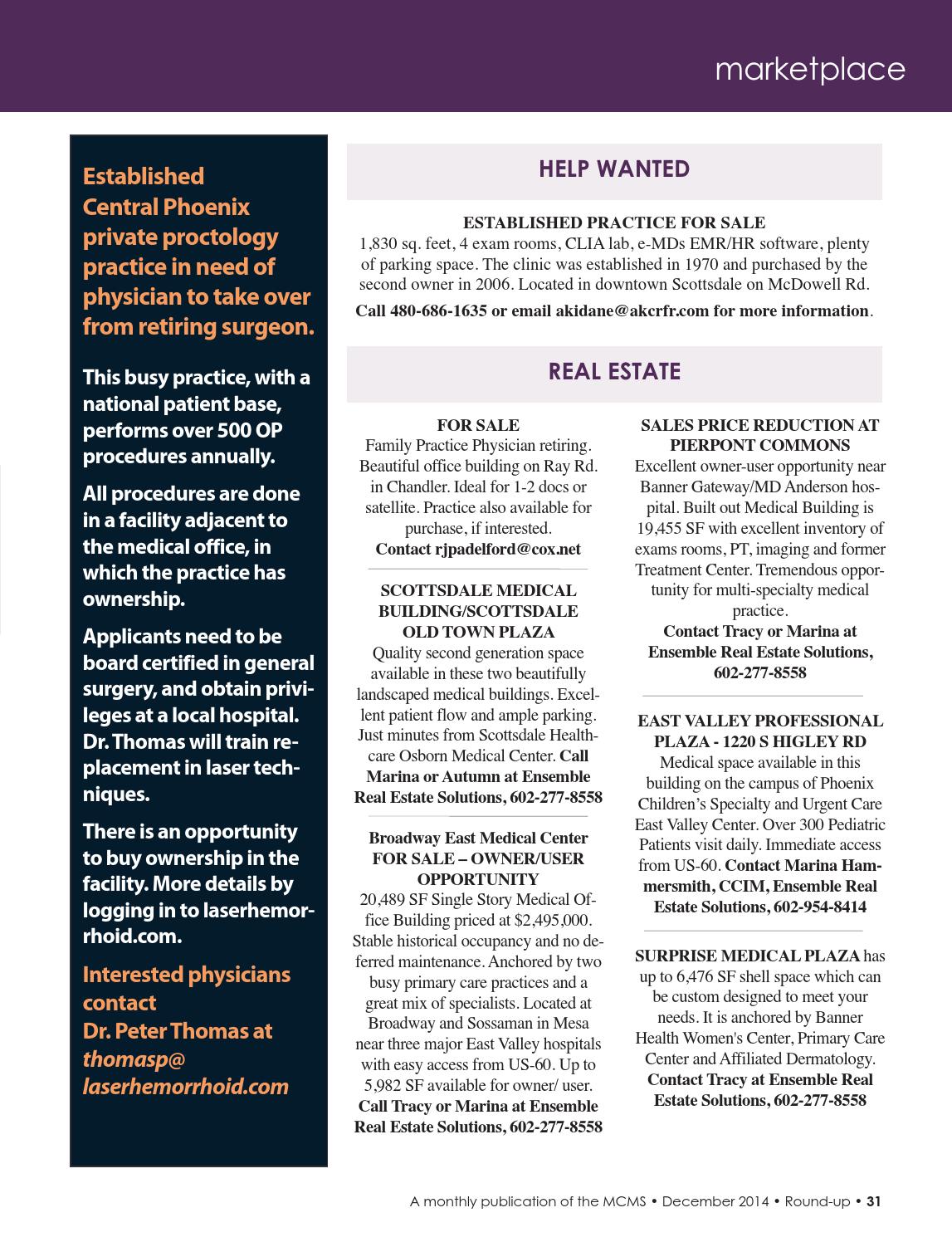 Round Up Magazine December 2014 By Maricopa County Medical Society