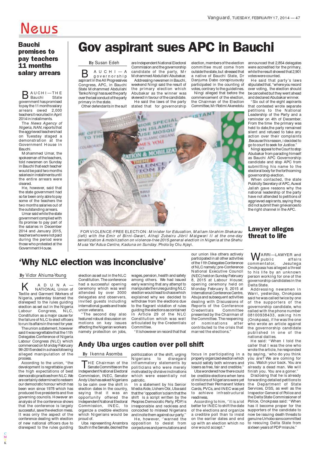 Obasanjo: Why I tore my PDP membership card by Vanguard Media Limited -  Issuu