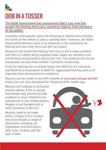 report cigarette littering Local Matters: Issue 29, 18 February 2015 by Lismore City Council