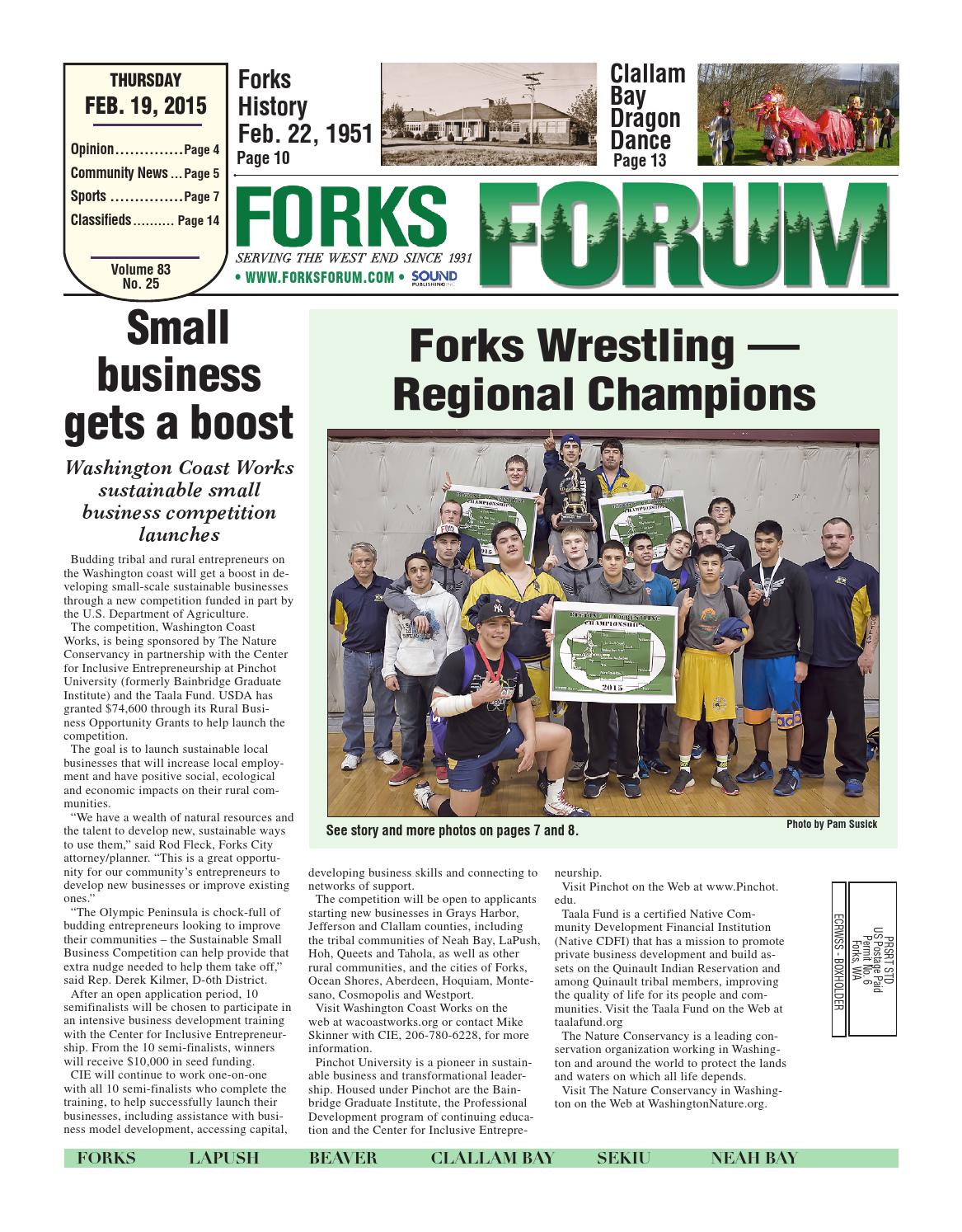 Forks Forum, February 19, 2015 by Sound Publishing Issuu