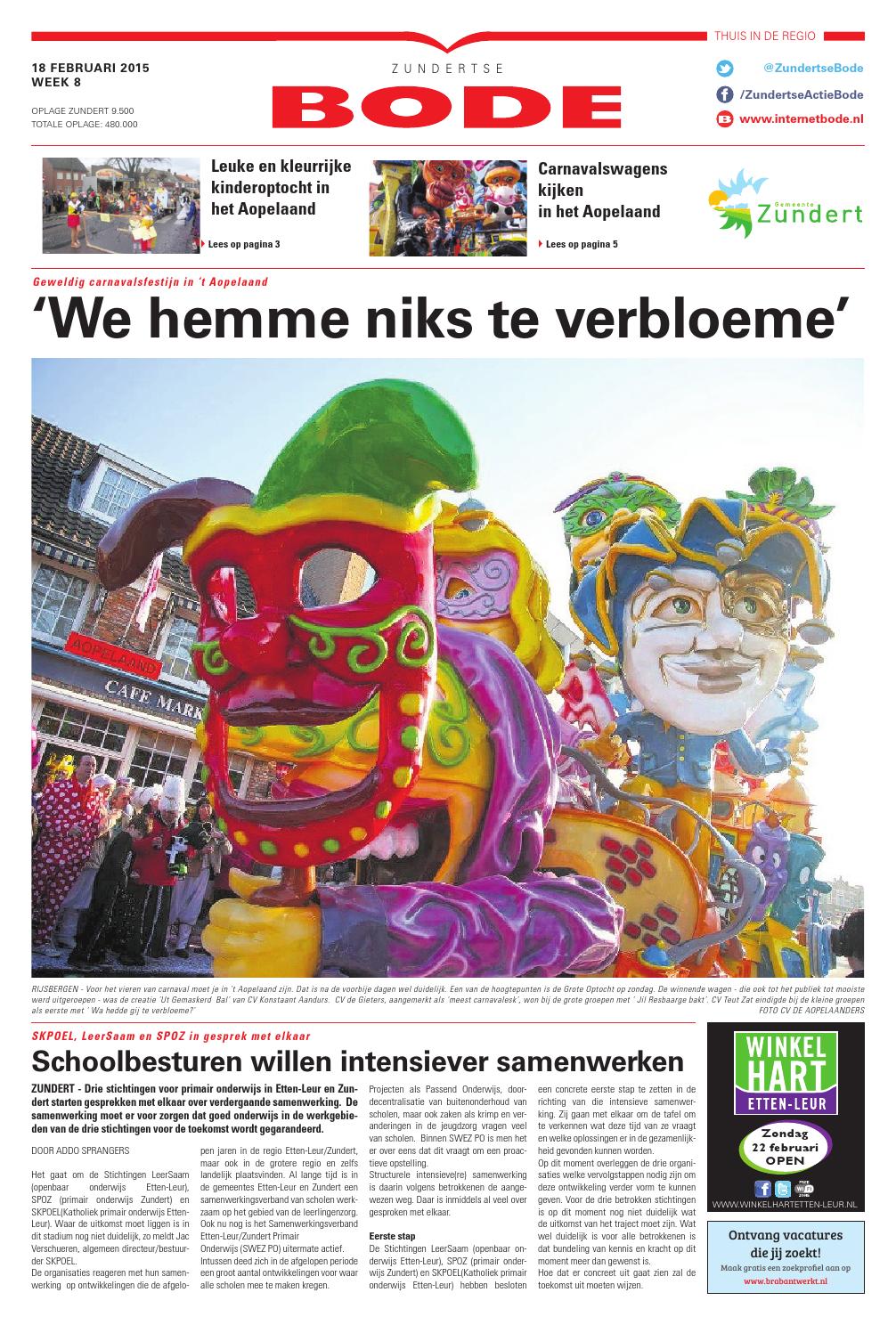 Zundertse Bode 18022015 by Uitgeverij de Bode Issuu