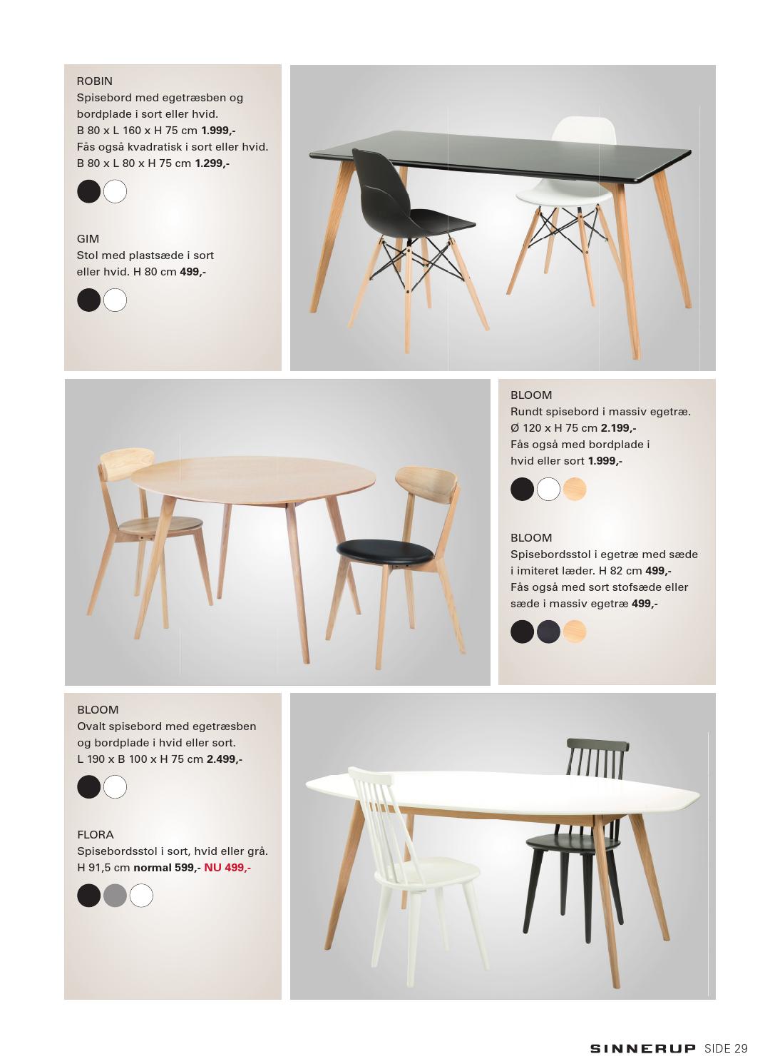 Sinnerup katalog 2015 uge 09 by sinnerup issuu Spisebord 100 x 120