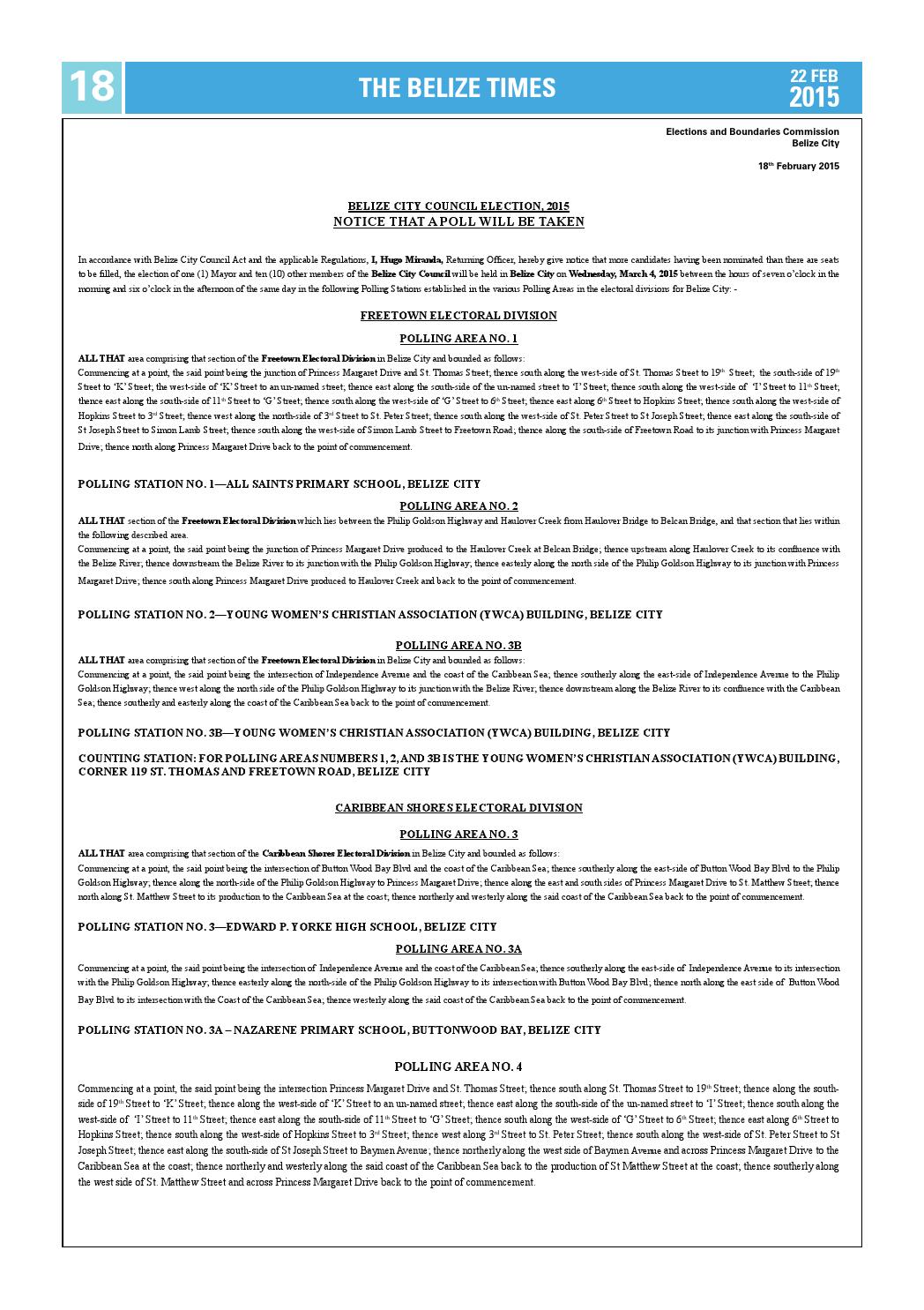Belize Times February 22, 2015 by Belize Times Press - Issuu