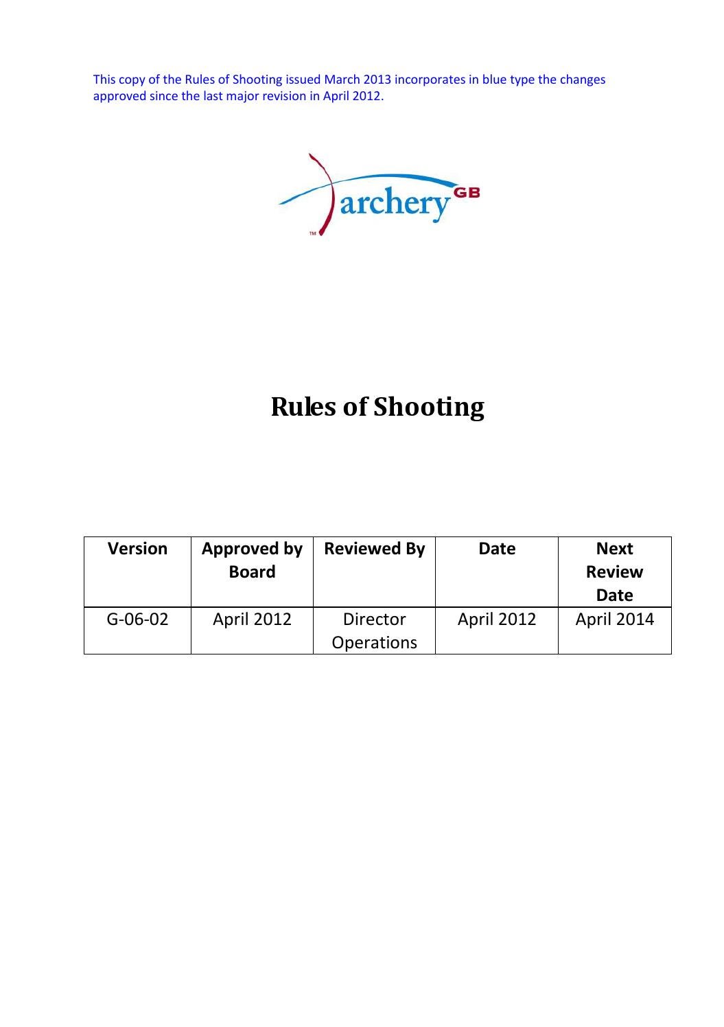 Archery gb, rules of shooting (2013 03) by Davy Goedertier Issuu