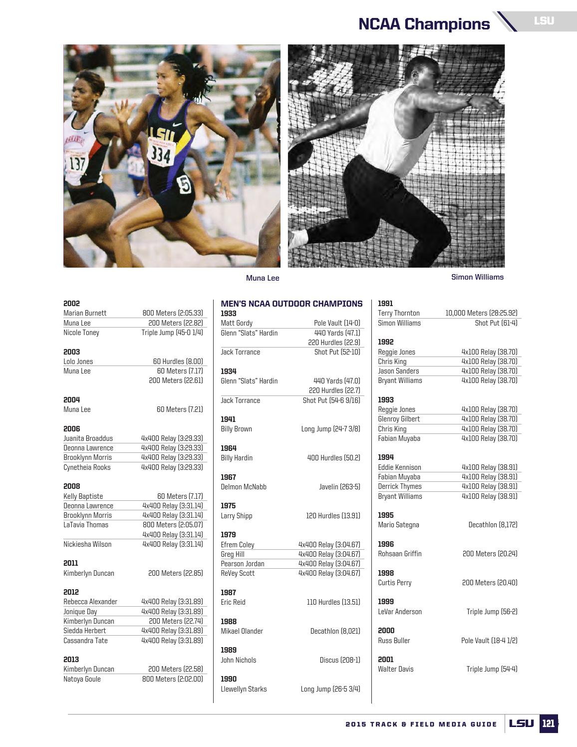2015 LSU Track & Field Guide by LSU Athletics Issuu