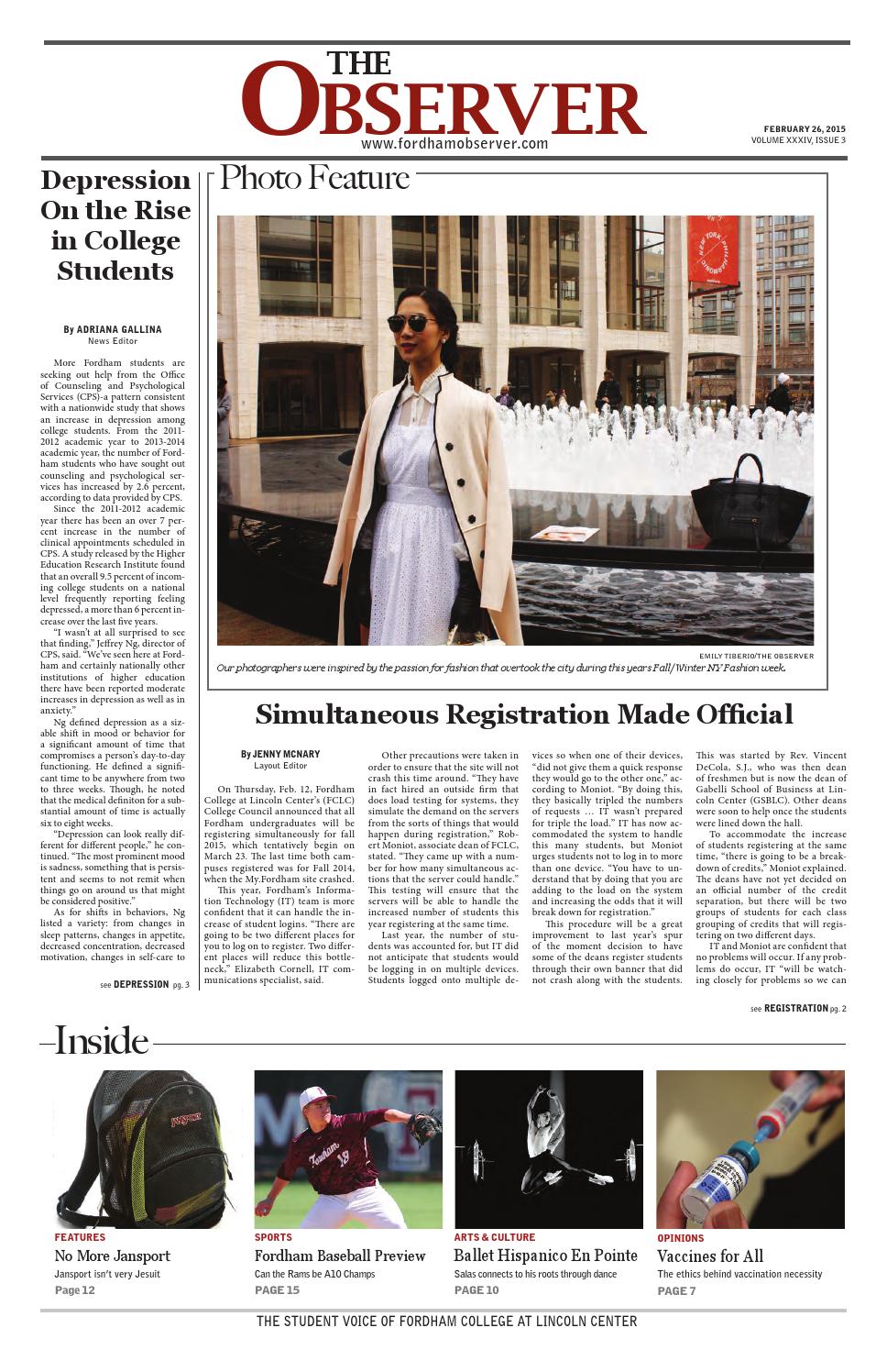 Fordham Observer Issue 3 by Fordham Observer Issuu