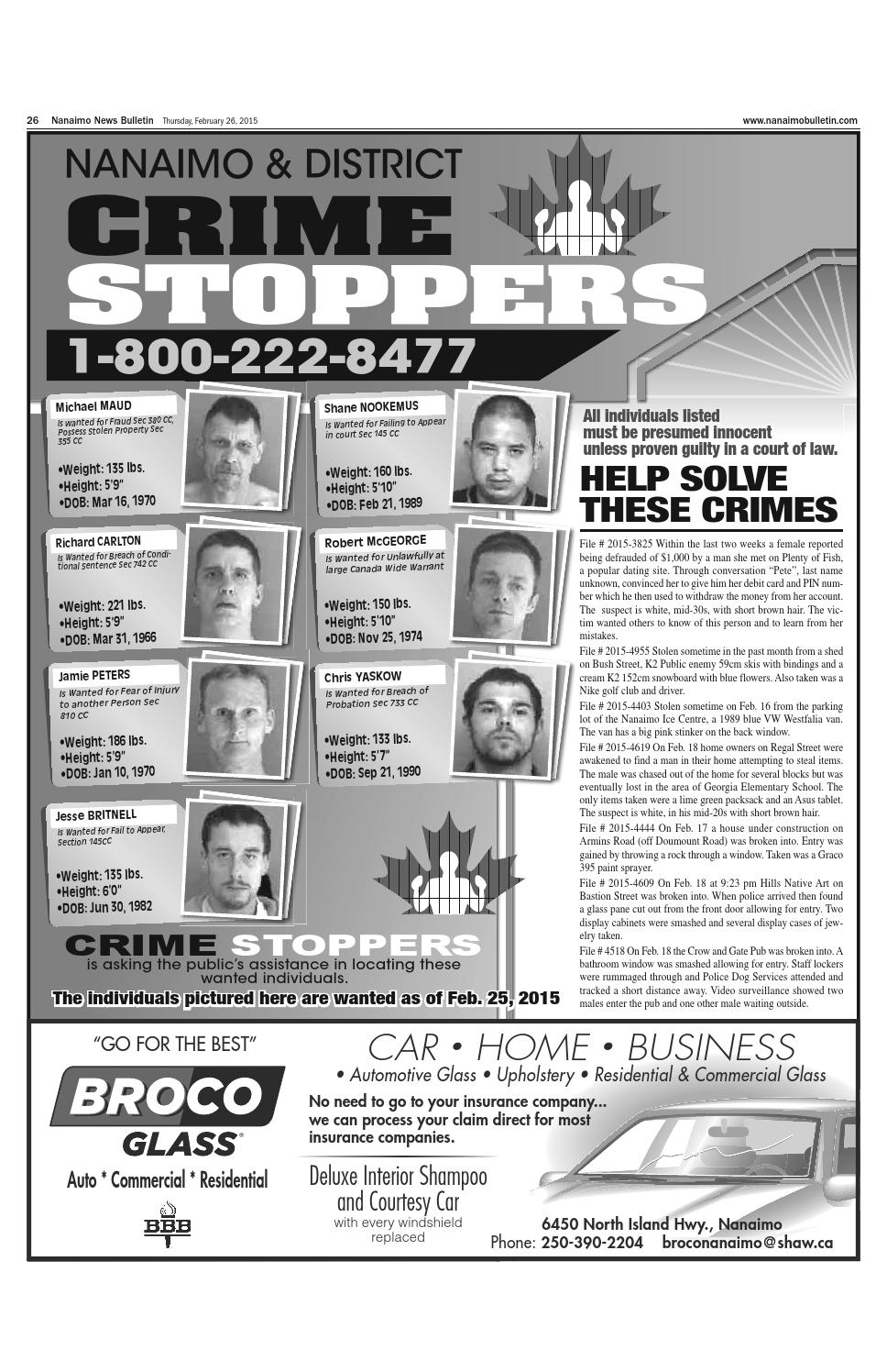 Nanaimo most wanted