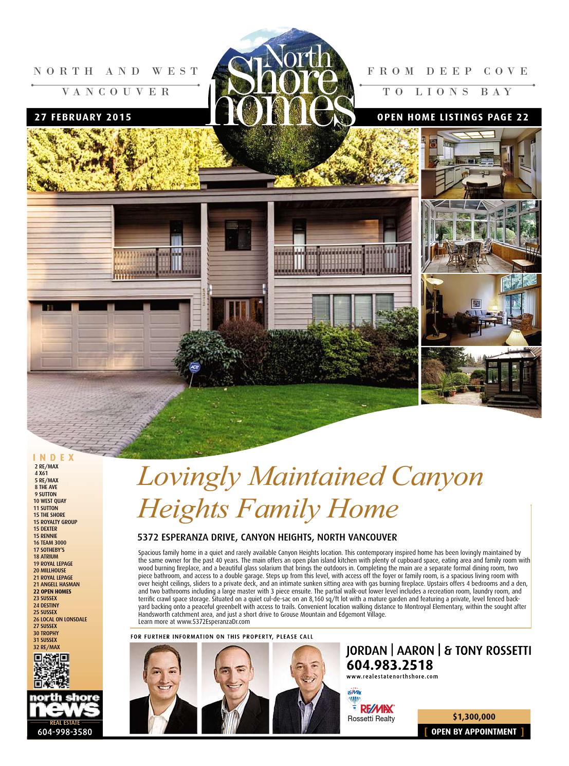 North Shore Homes Real Estate February 27 2015 by North Shore News Issuu