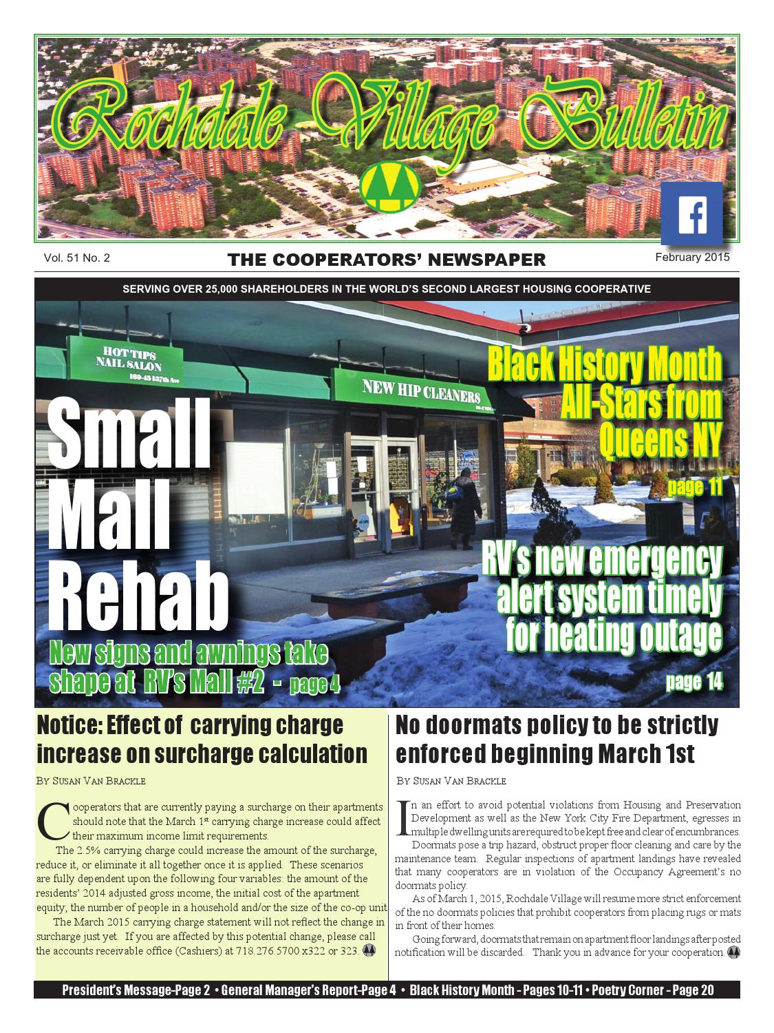 Rochdale Village Bulletin Newspaper February 2015 Edition by Rochdale