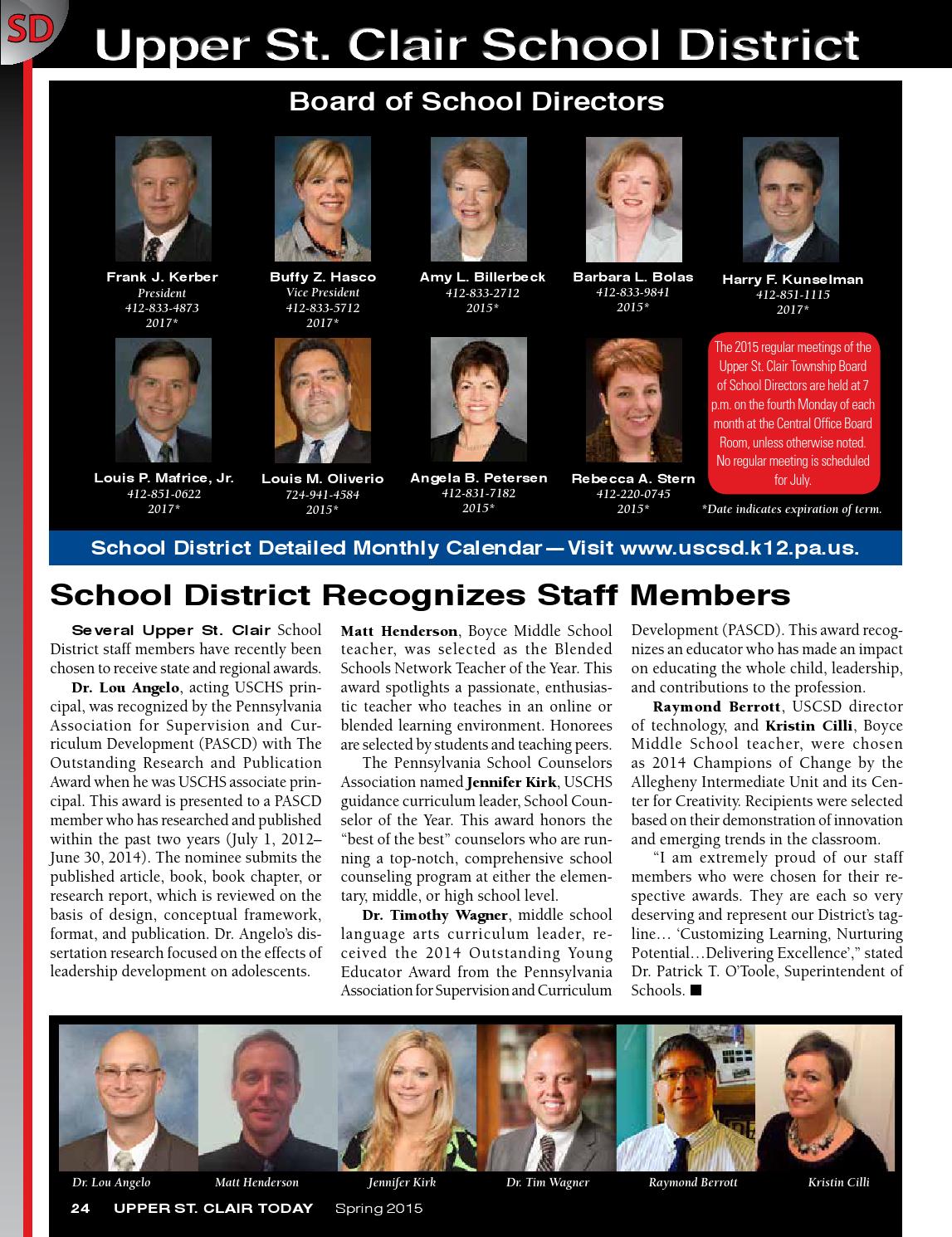 SPRING 2015 UPPER ST. CLAIR TODAY by UPPER ST. CLAIR TODAY Magazine Issuu